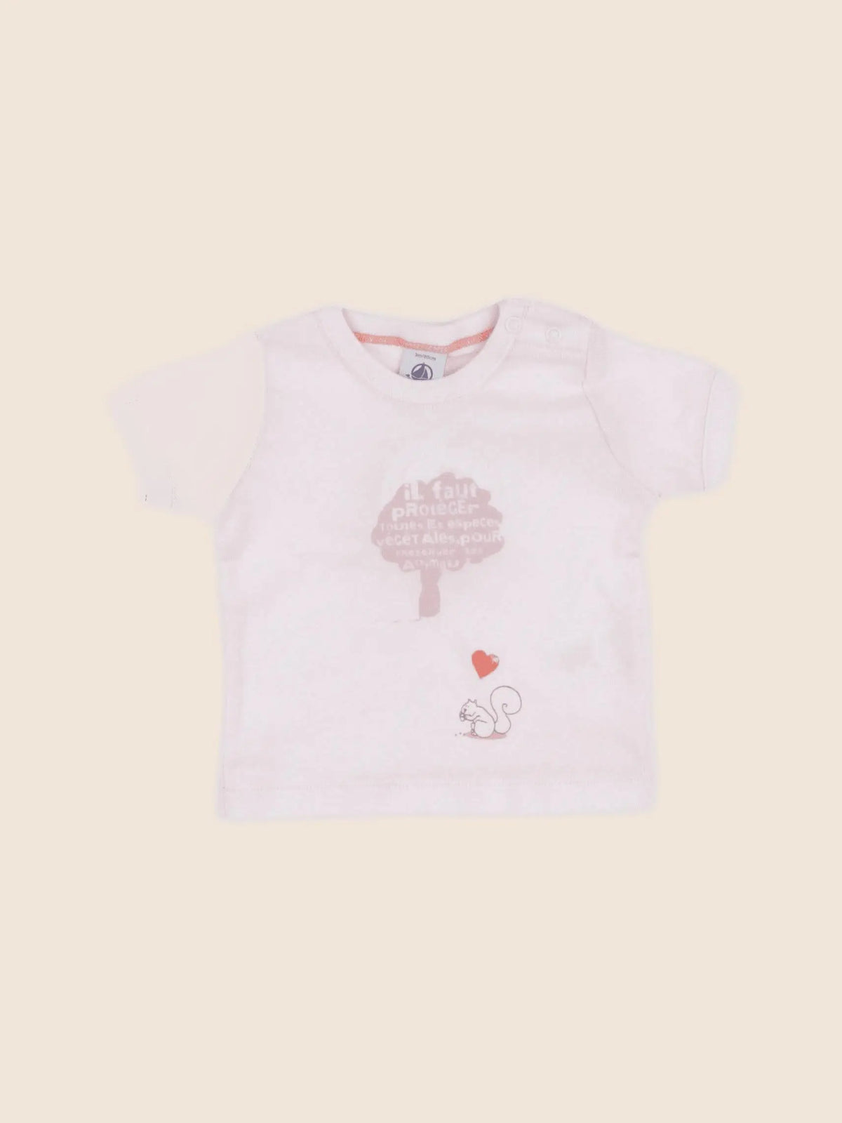 Petit Bateau - tee-shirt rose - 3 mois