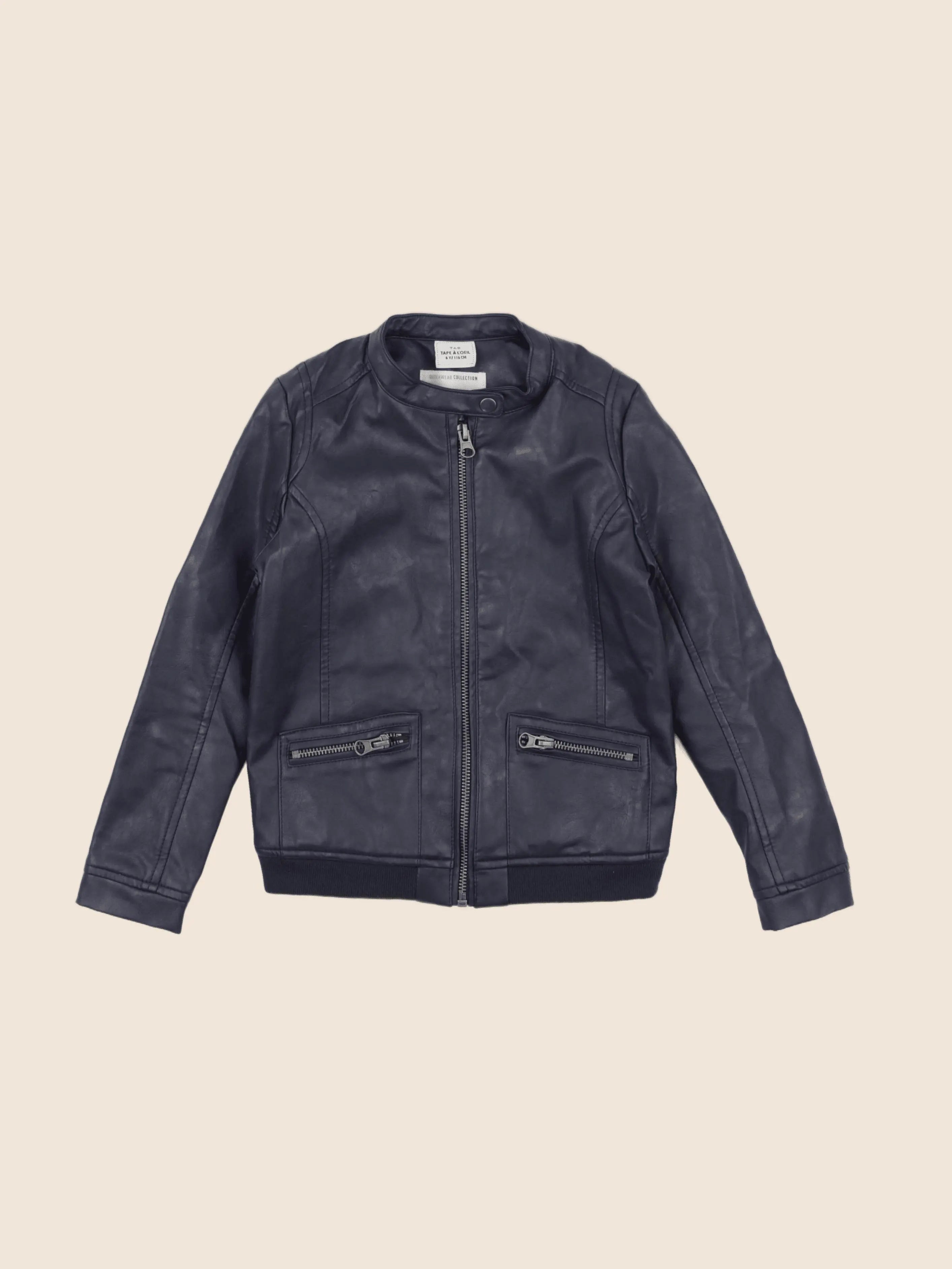 Tape à l'oeil - veste simili cuir noir - 6 ans