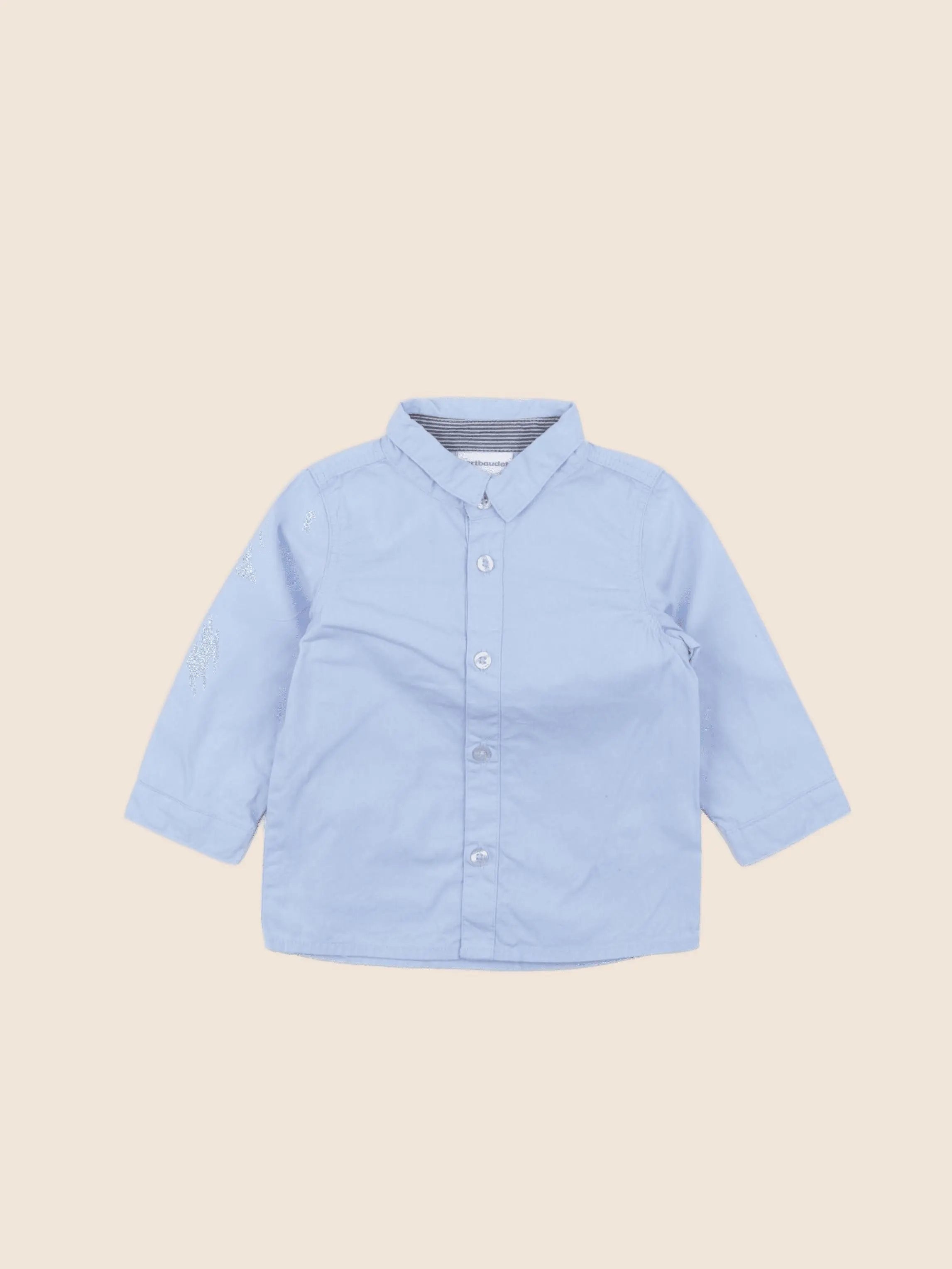 Vertbaudet - chemise bleu - 9 mois