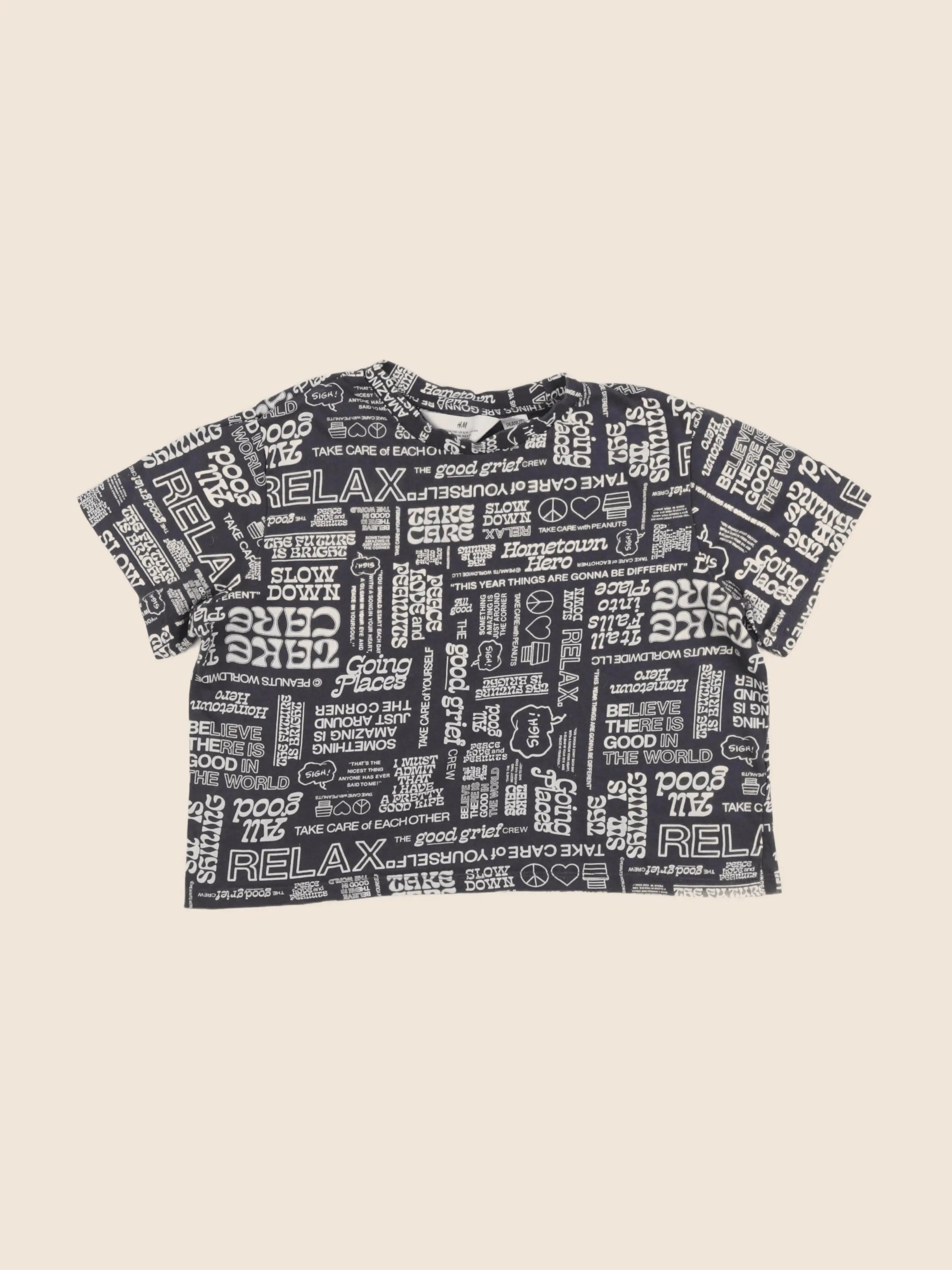 H&M - tee-shirt gris - 8/10 ans