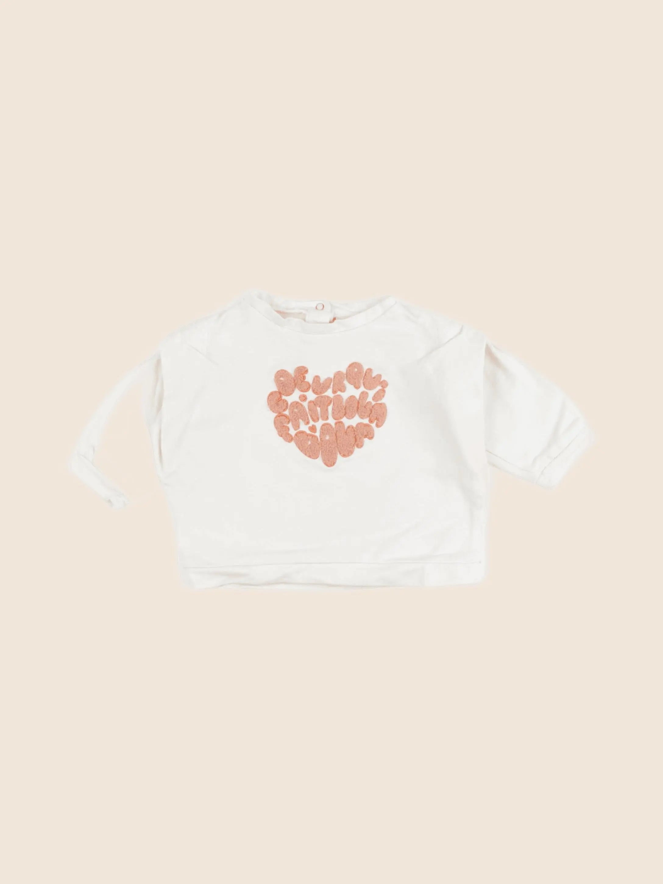 Vertbaudet - sweat beige - 6 mois