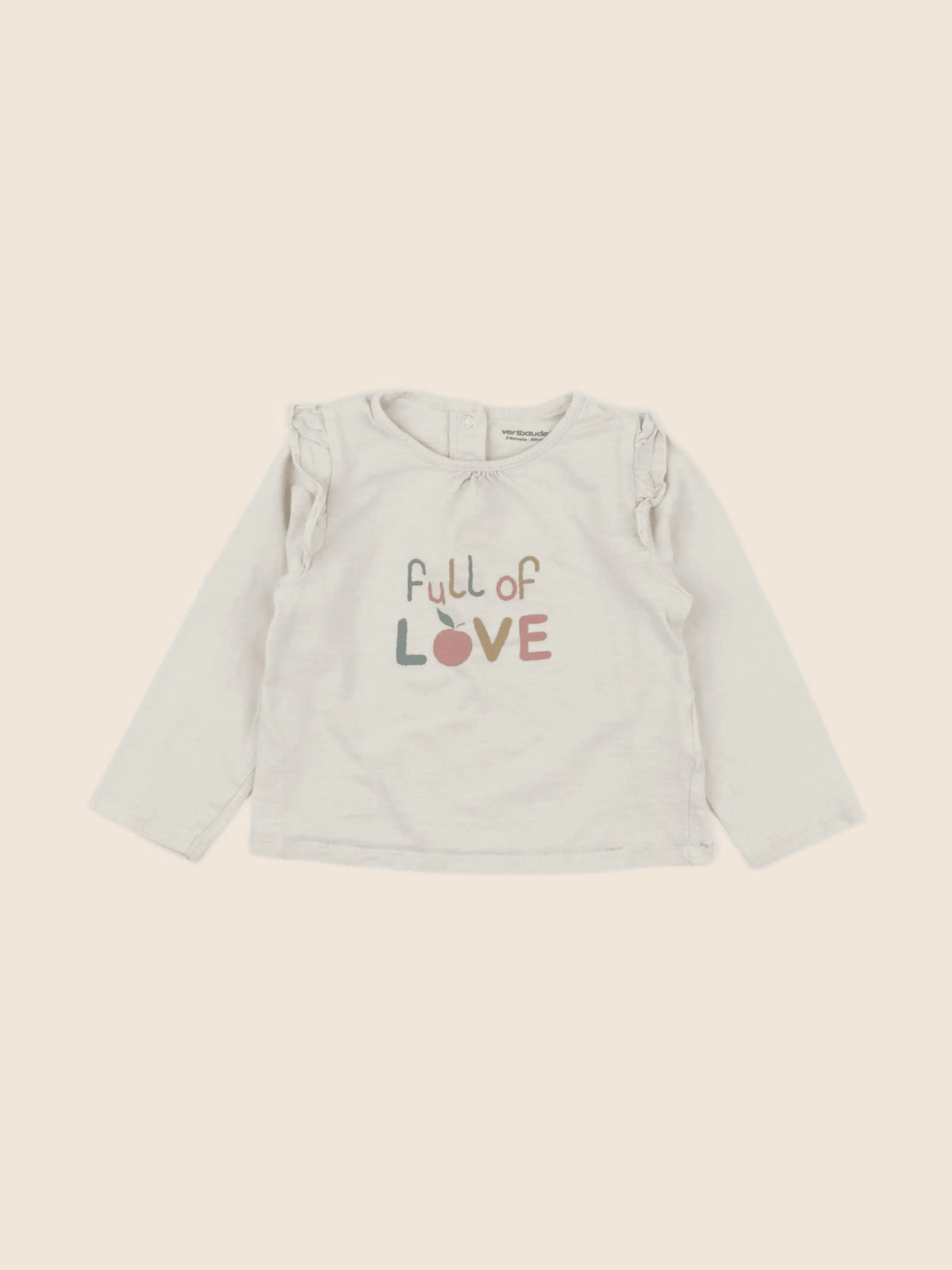 Vertbaudet - tee-shirt beige - 24 mois