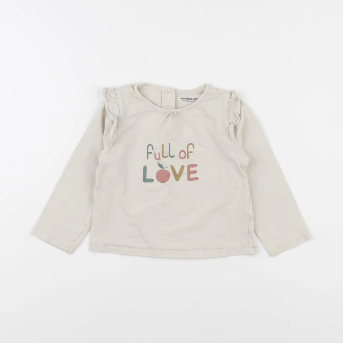 Vertbaudet - tee-shirt beige - 24 mois
