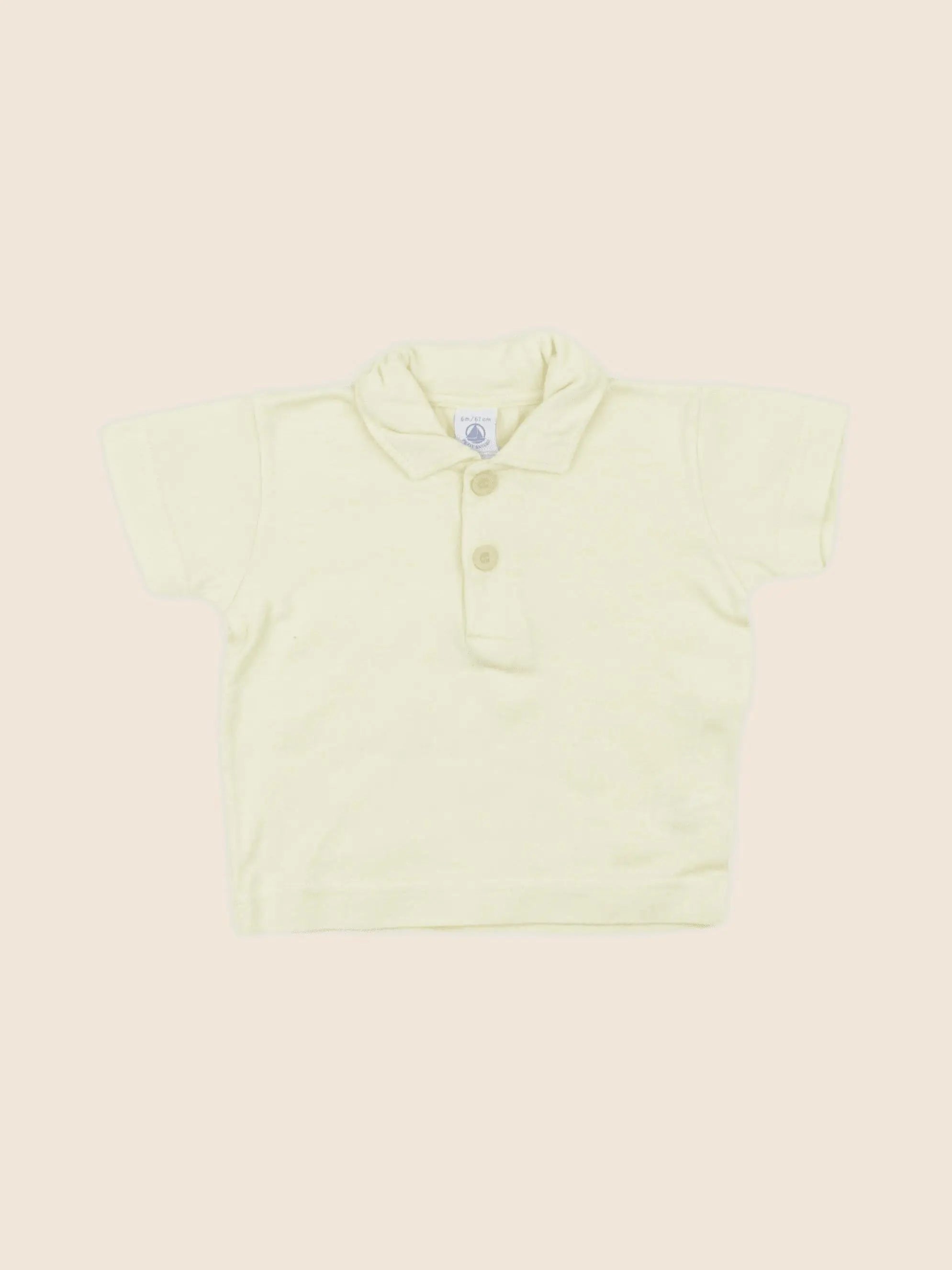 Petit Bateau - polo jaune - 6 mois