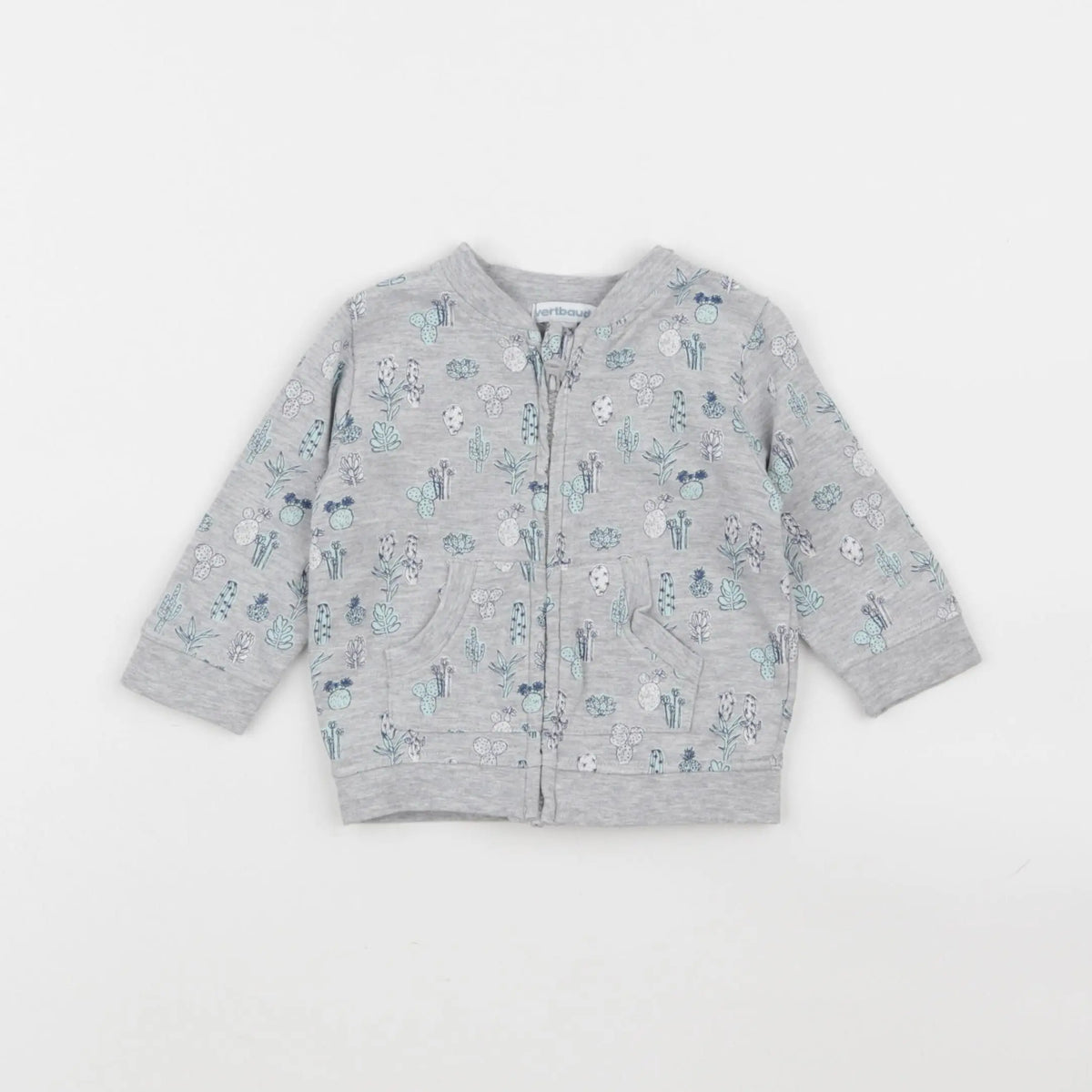 Vertbaudet - sweat gris - 6 mois