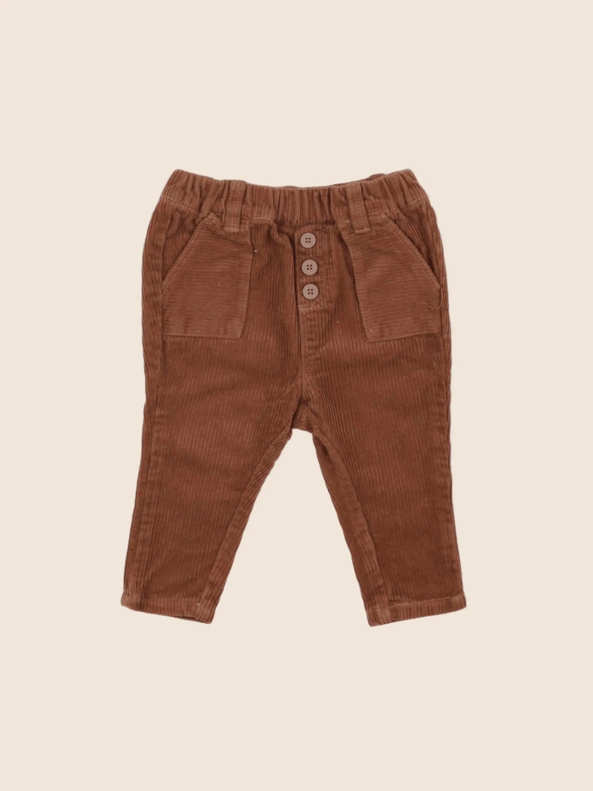Vertbaudet - pantalon marron - 6 mois