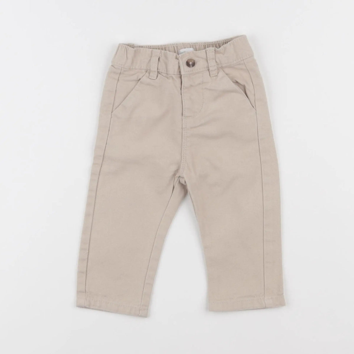 Vertbaudet - jean beige - 9 mois
