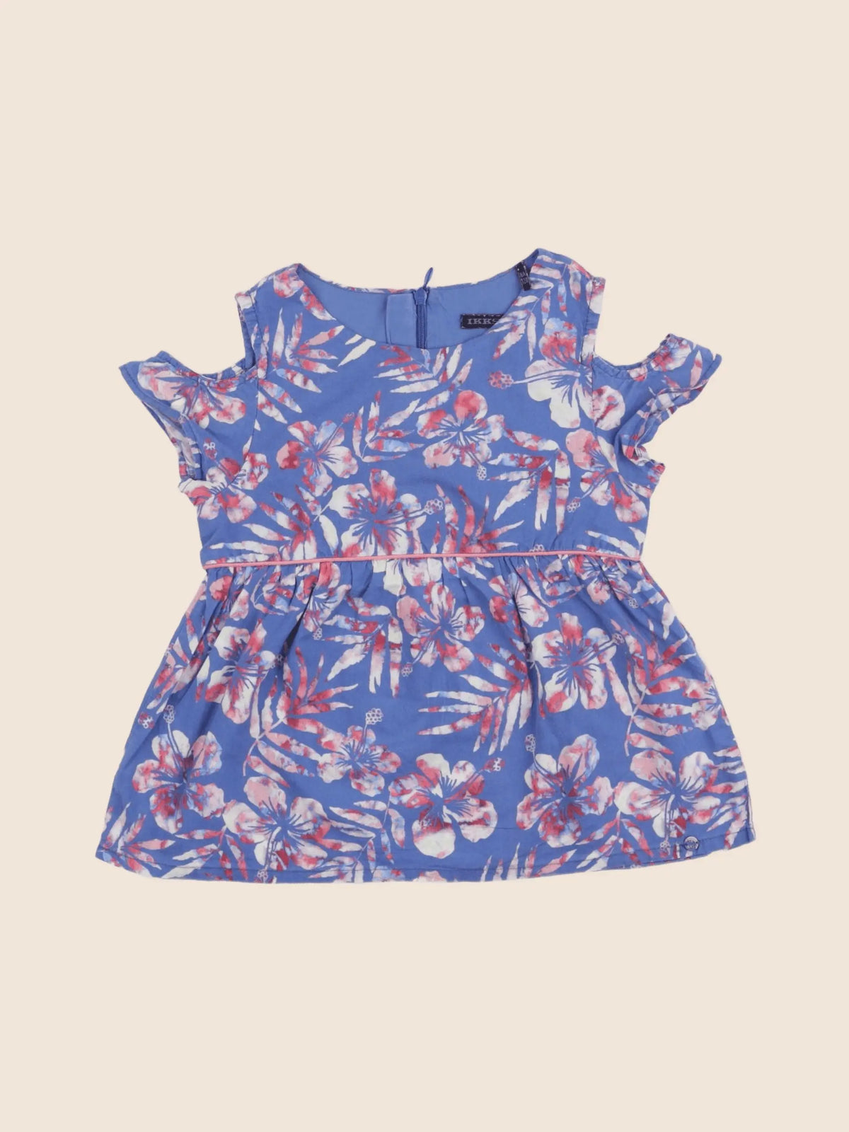 IKKS - blouse bleu, rose - 8 ans