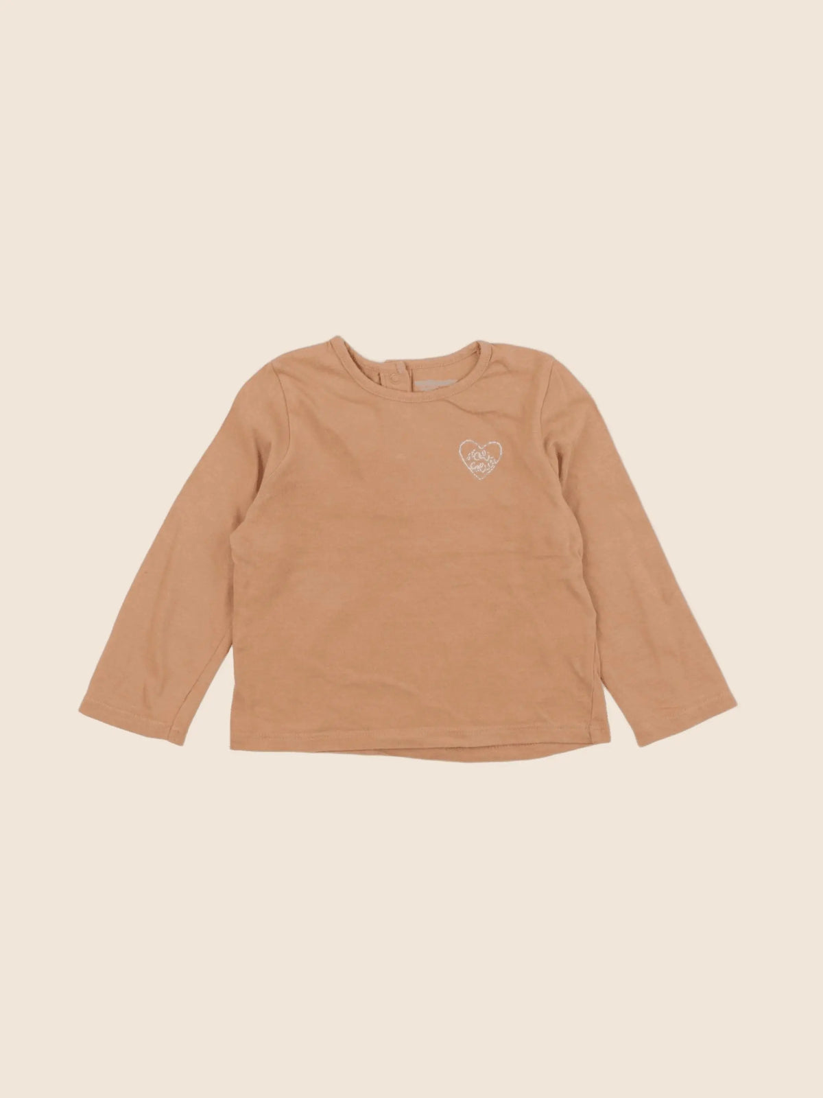 Vertbaudet - tee-shirt marron - 12 mois