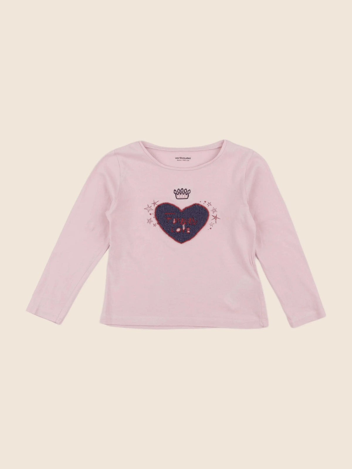 Vertbaudet - tee-shirt rose - 4 ans