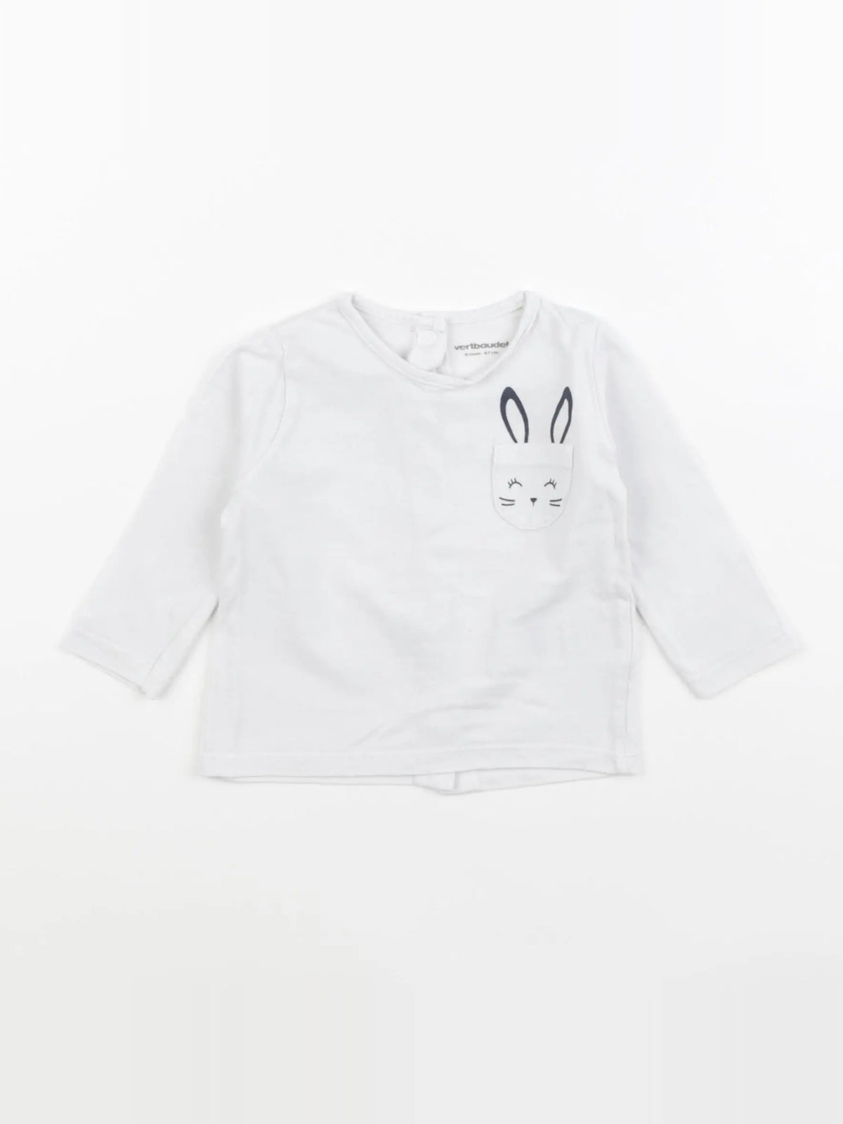 Vertbaudet - tee-shirt blanc - 6 mois