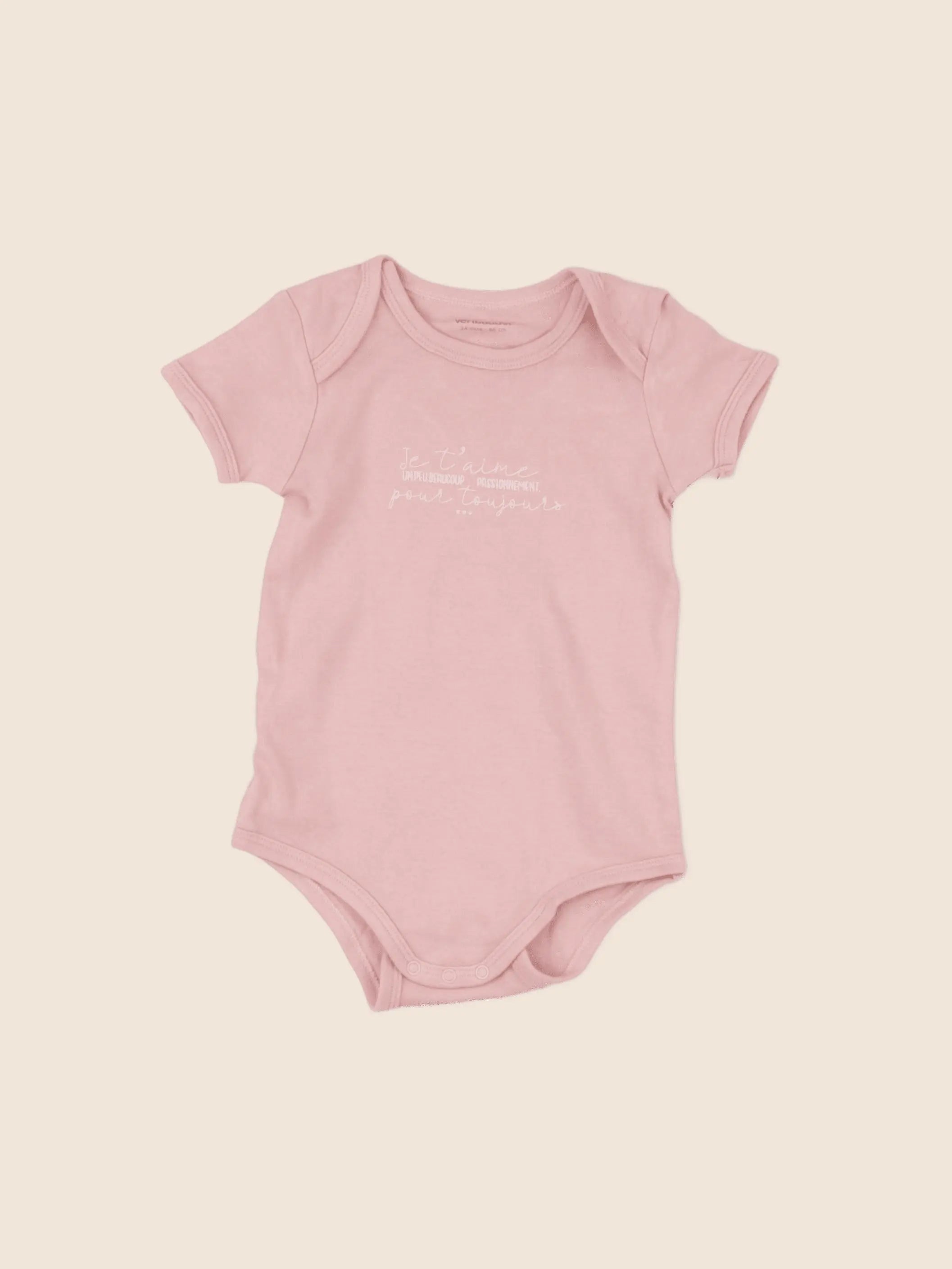 Vertbaudet - body rose - 24 mois
