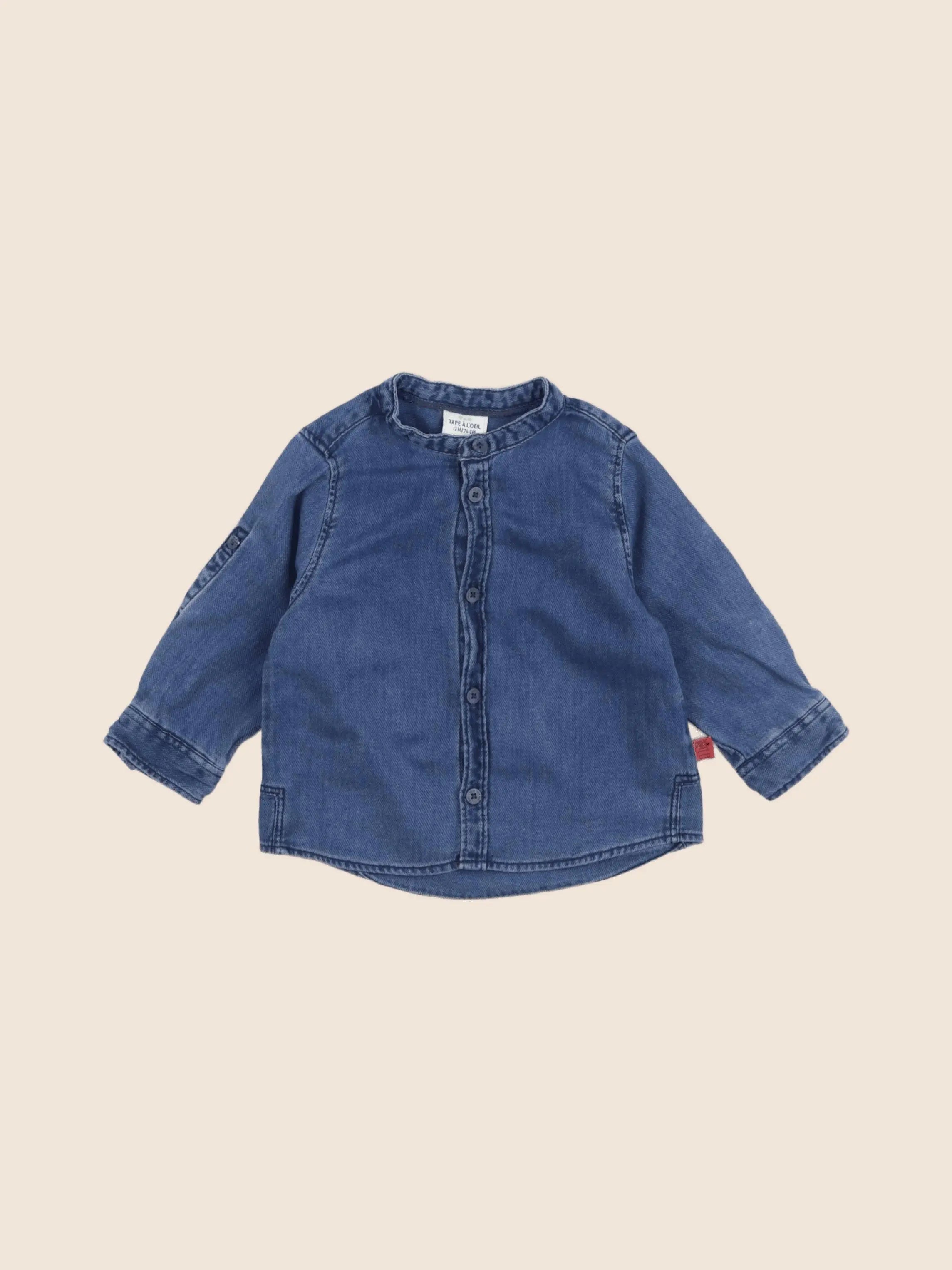 Tape à l'oeil - chemise bleu - 12 mois