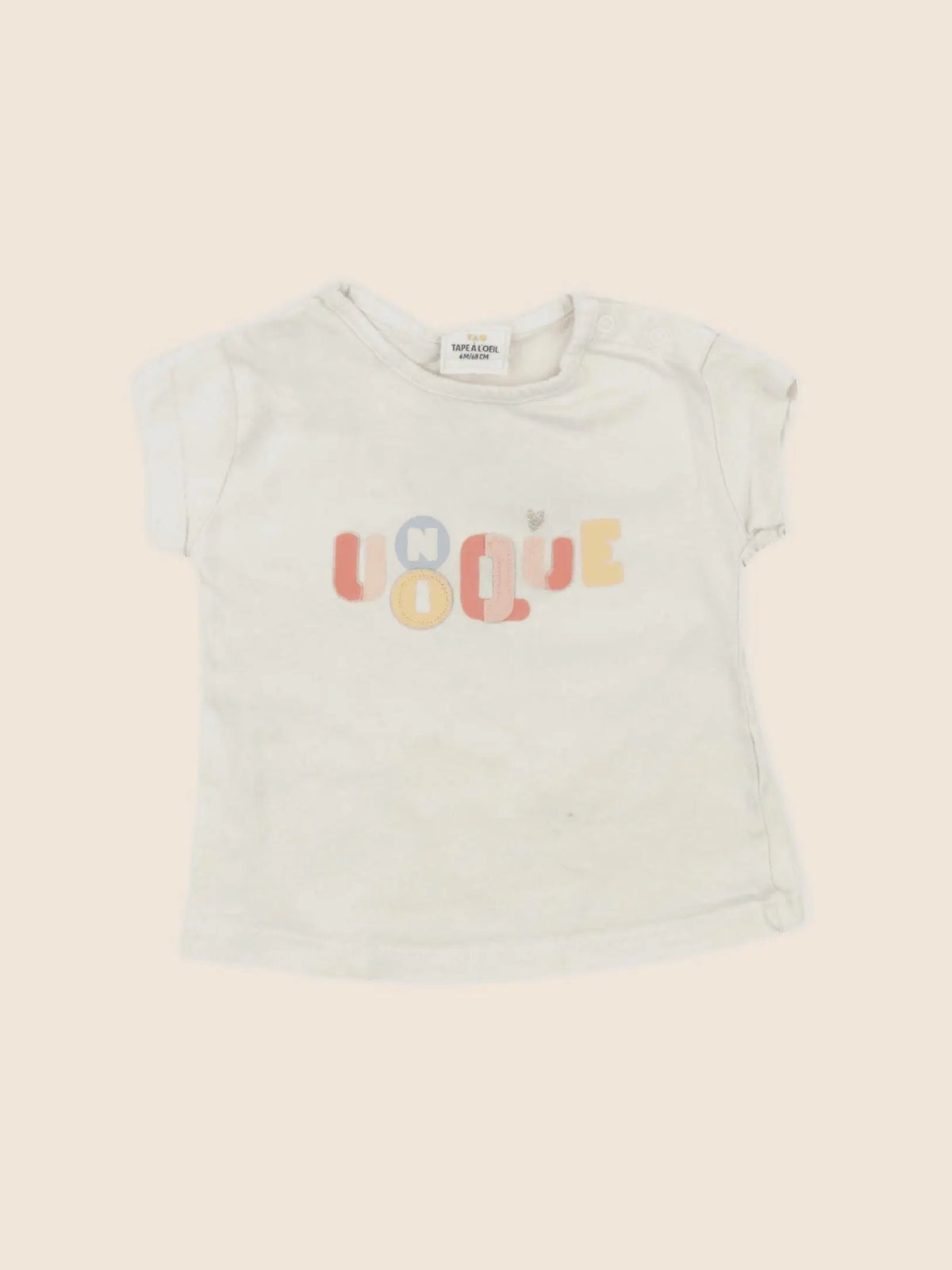 Tape à l'oeil - tee-shirt beige - 6 mois