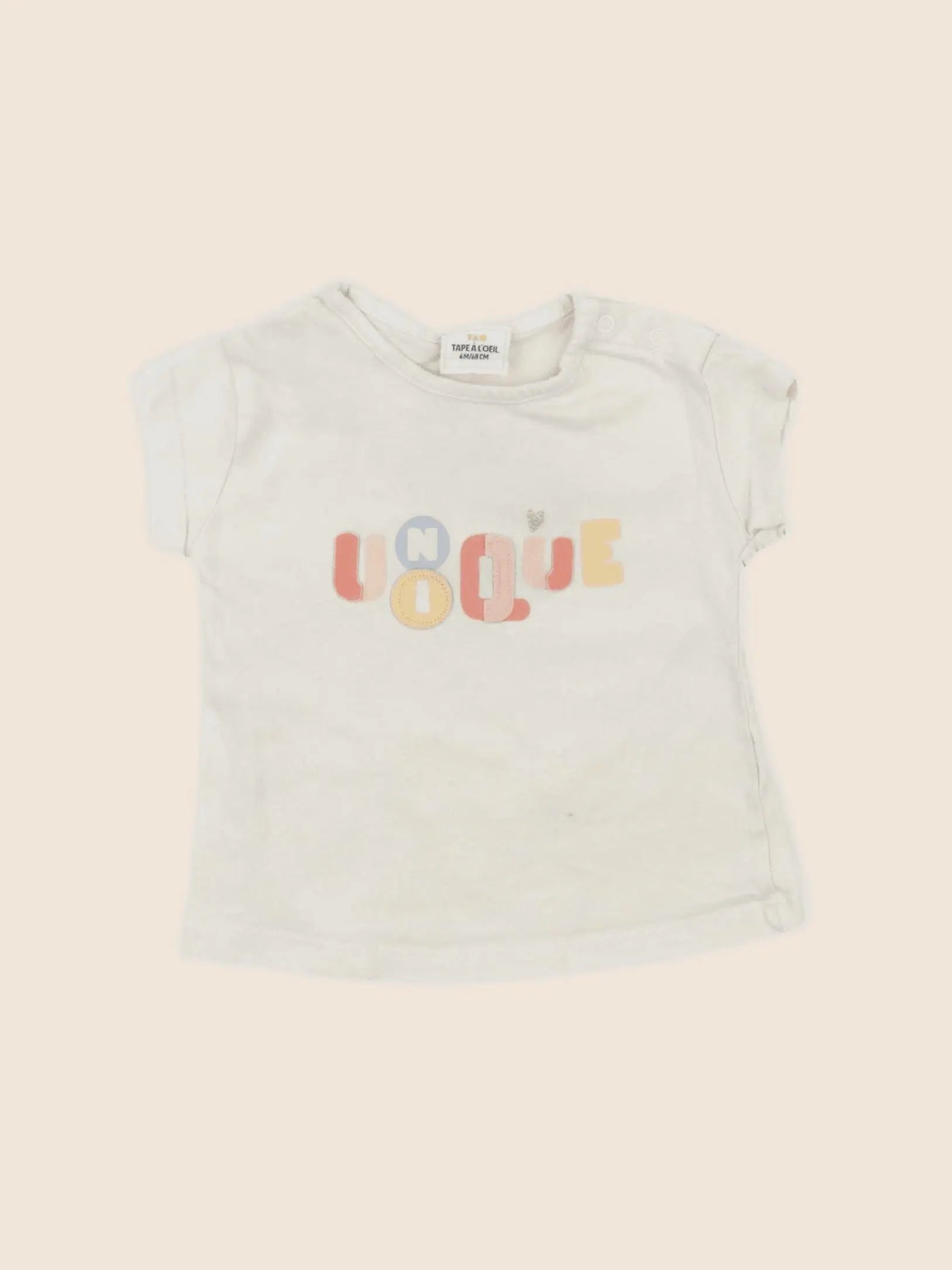 Tape à l'oeil - tee-shirt beige - 6 mois