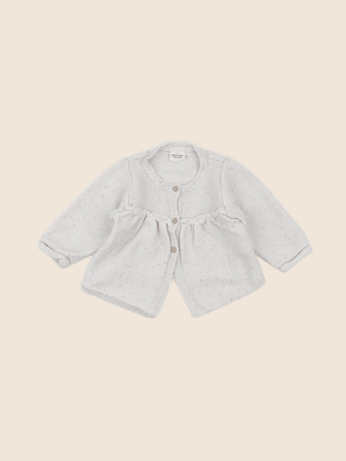Tape à l'oeil - gilet beige, rose - 9 mois