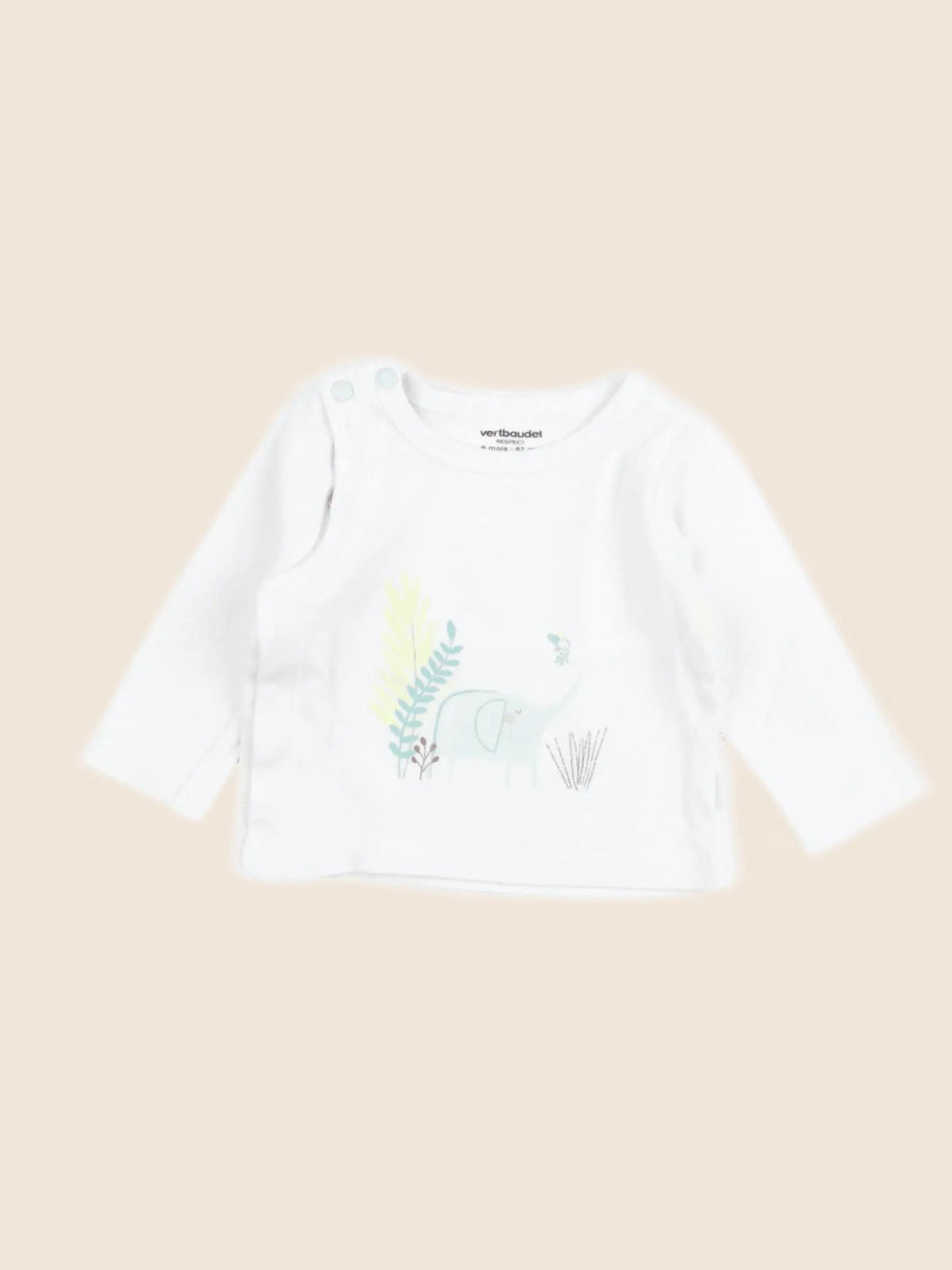 Vertbaudet - tee-shirt multicolore - 6 mois