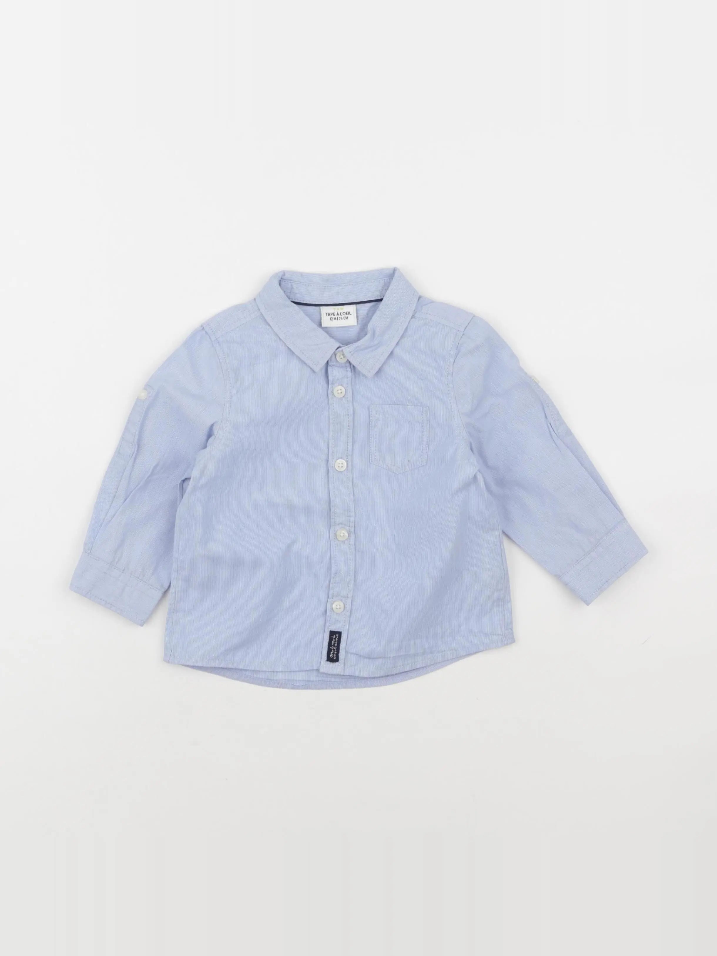 Tape à l'oeil - chemise bleu - 9 mois