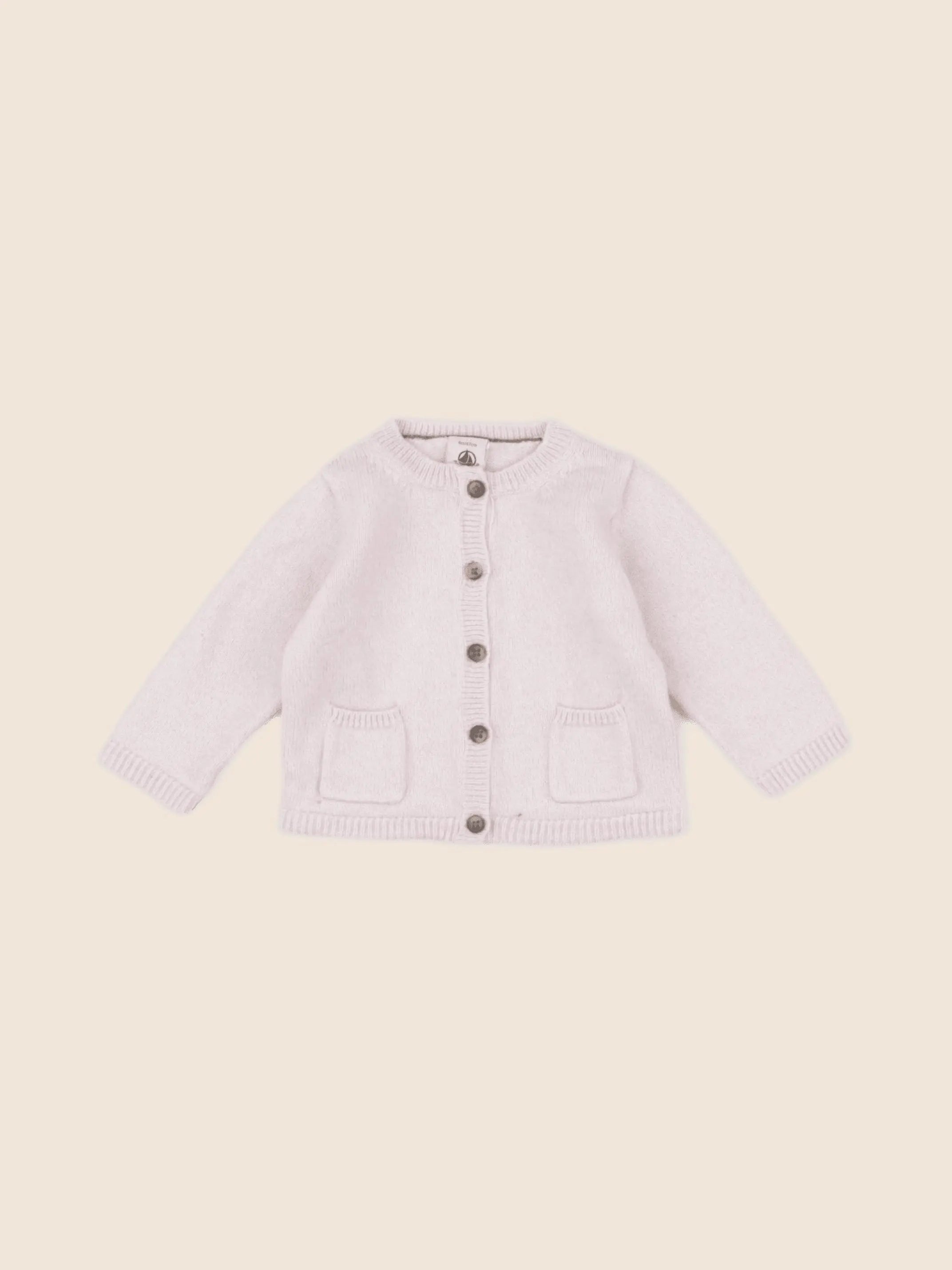 Petit Bateau - gilet rose - 6 mois
