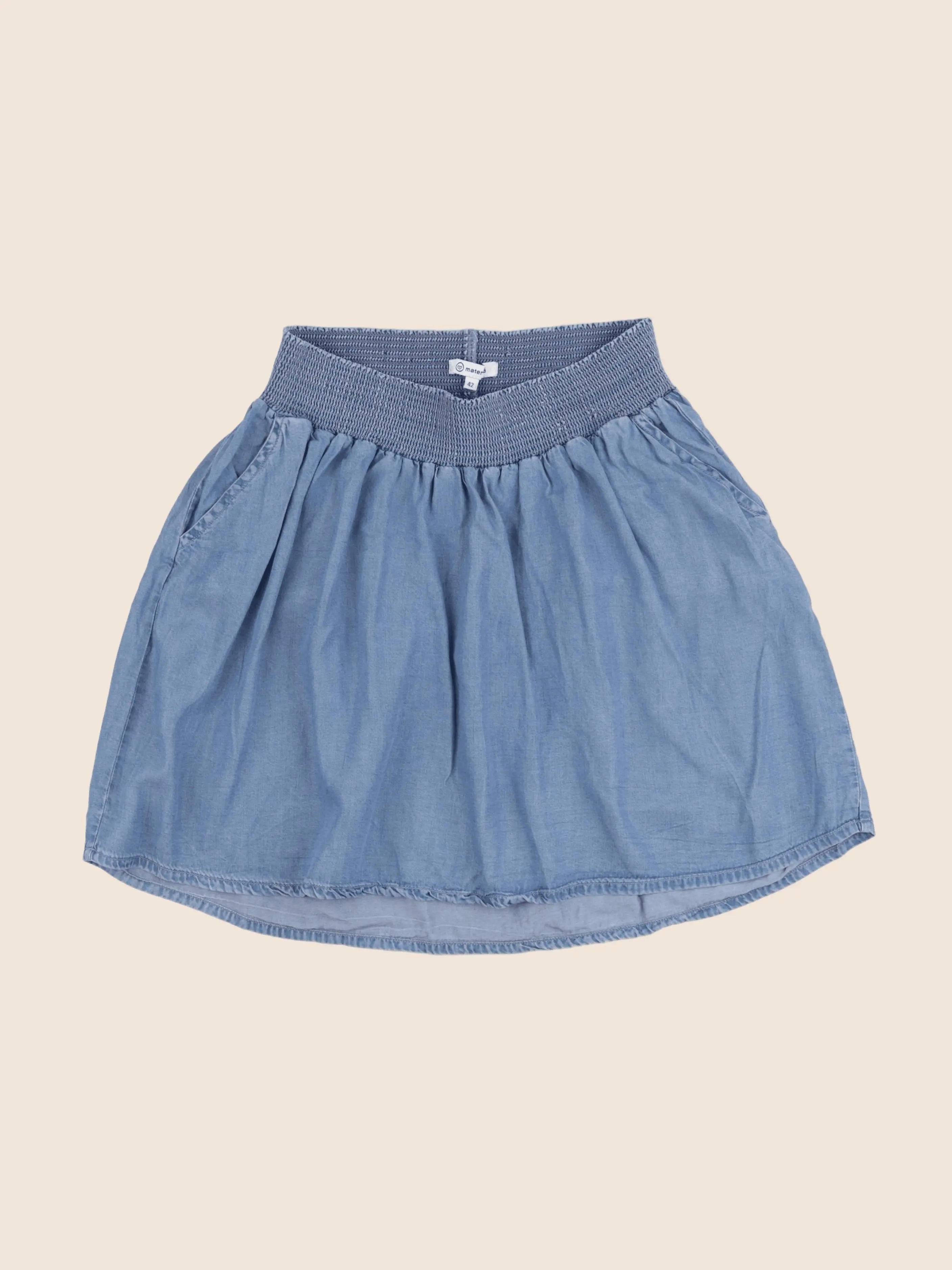 La Halle - jupe grossesse bleu - 42