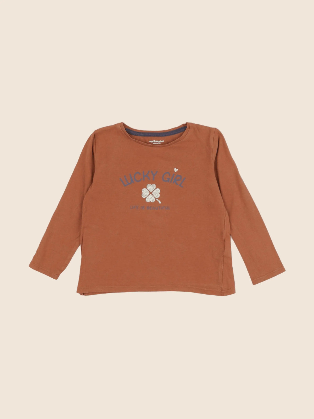 Vertbaudet - tee-shirt marron - 3 ans