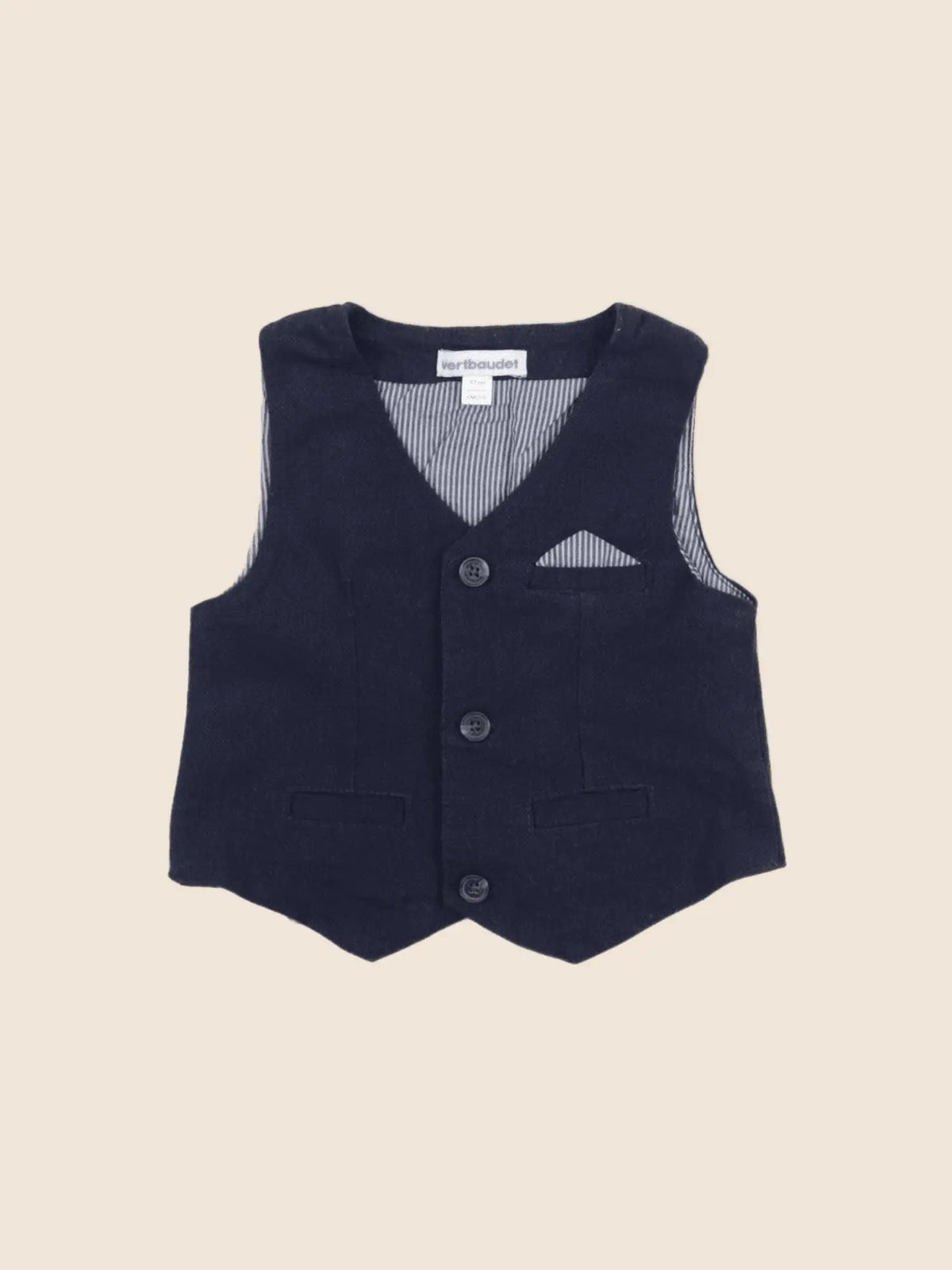 Vertbaudet - gilet bleu - 6 mois
