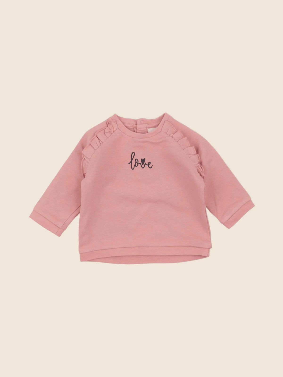 Vertbaudet - sweat rose - 6 mois