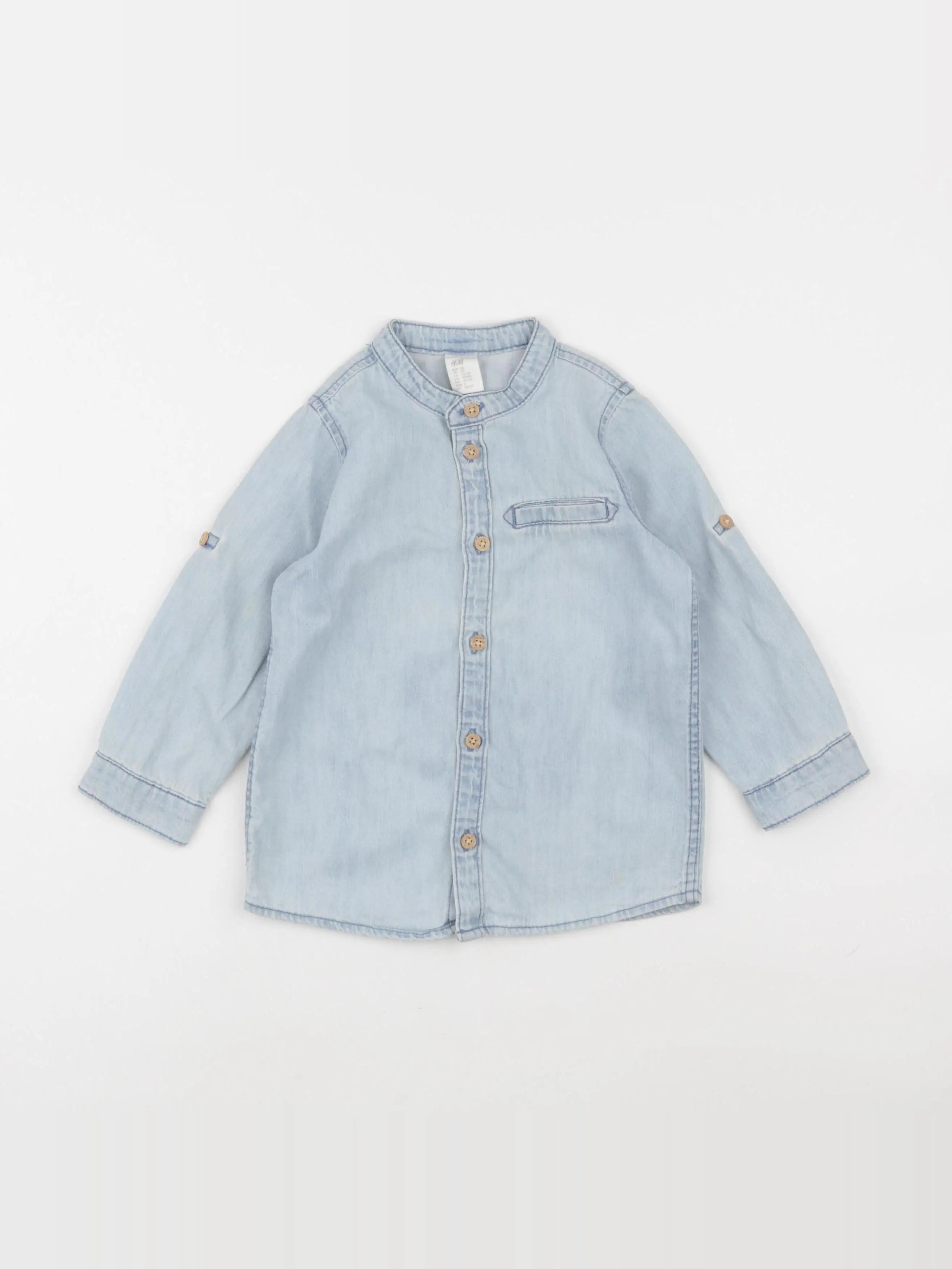 H&M - chemise bleu - 18/24 mois