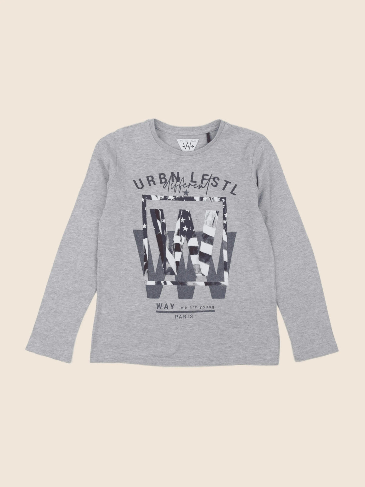 IKKS - tee-shirt gris - 10 ans