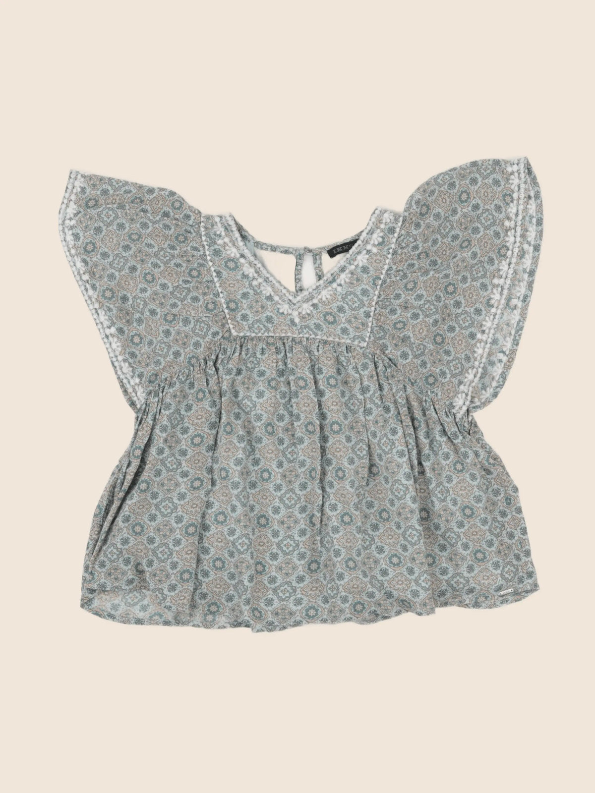 IKKS - blouse bleu - 8 ans