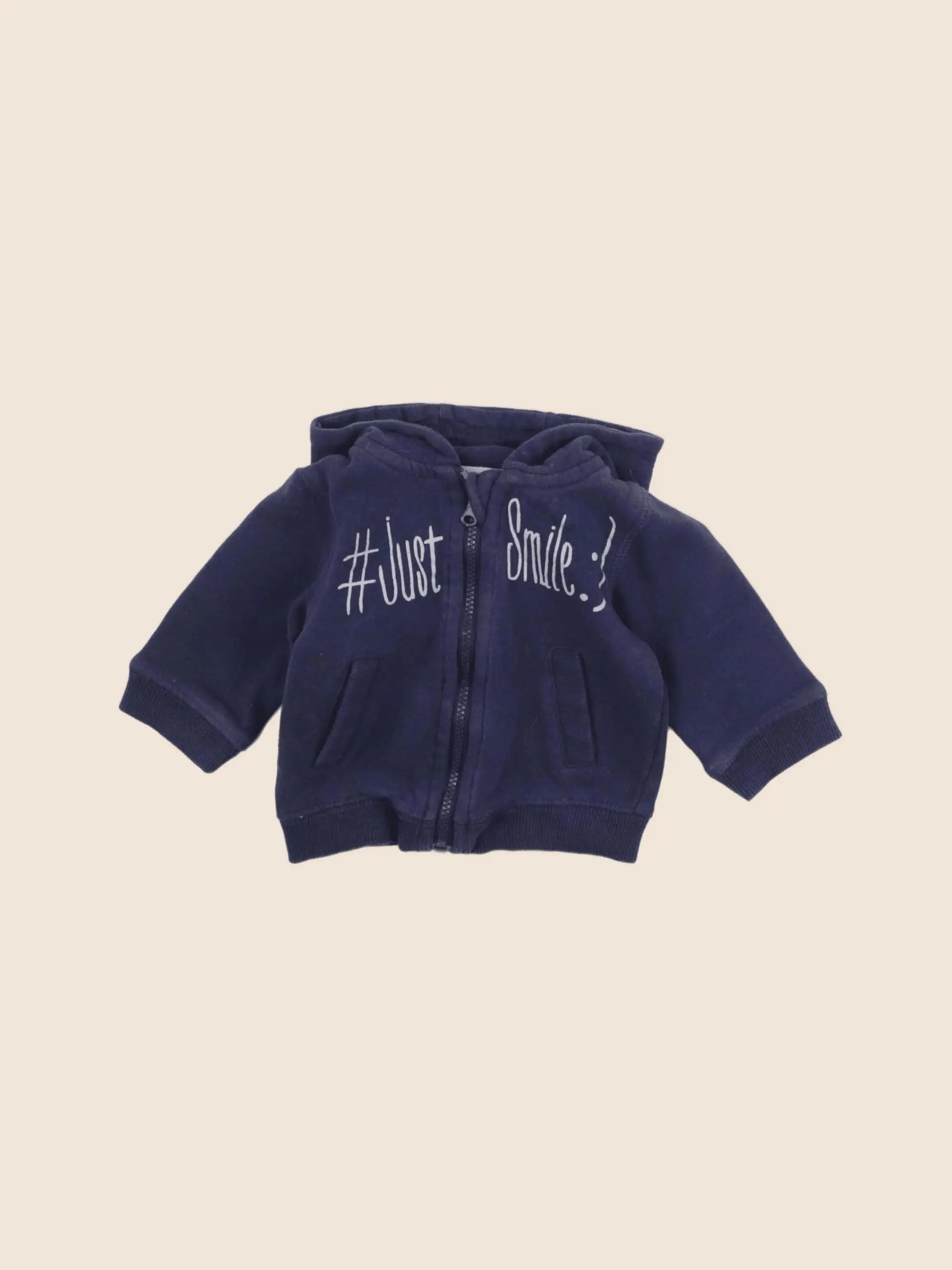 Vertbaudet - sweat bleu - 3 mois
