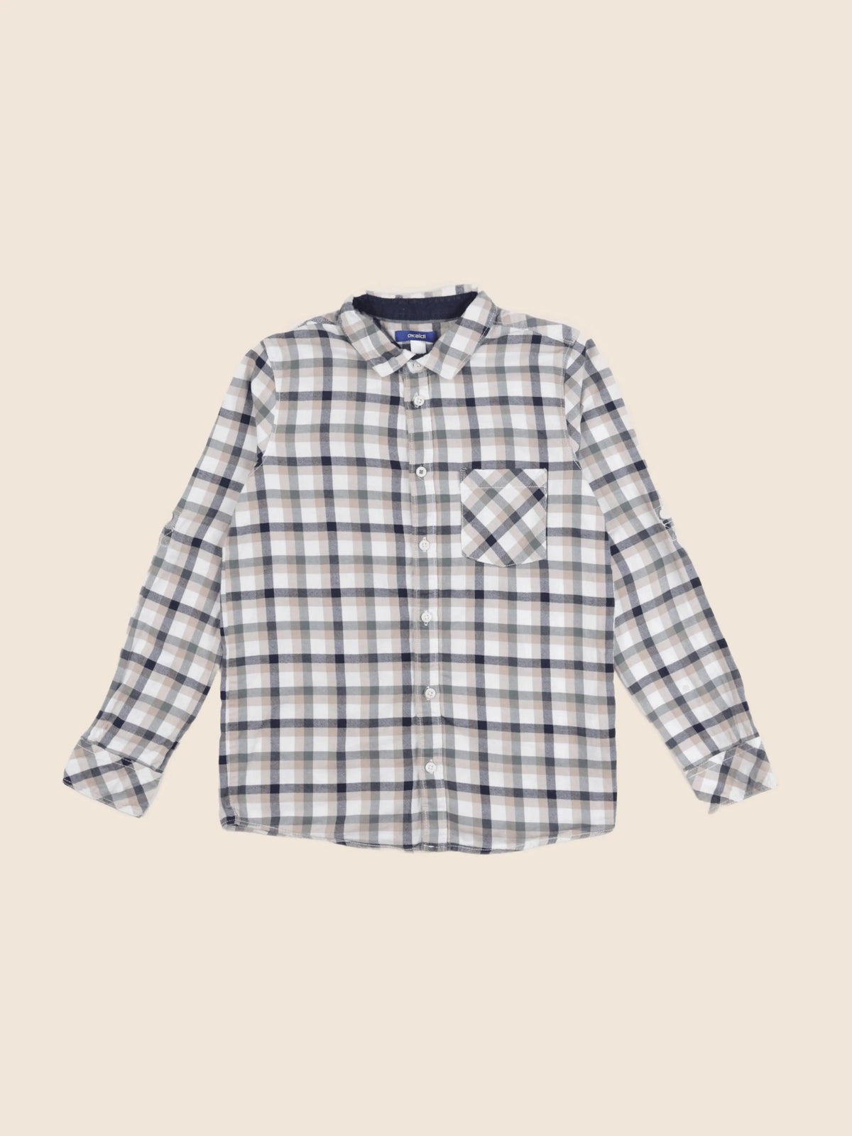 Okaidi - chemise beige - 10 ans