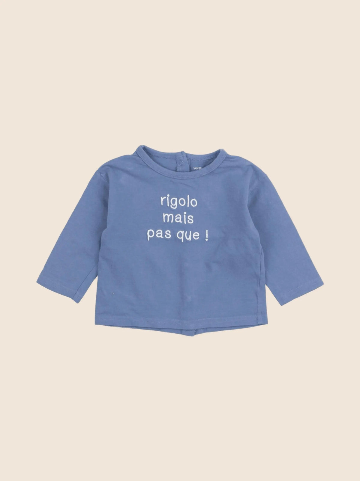 Vertbaudet - tee-shirt bleu - 9 mois