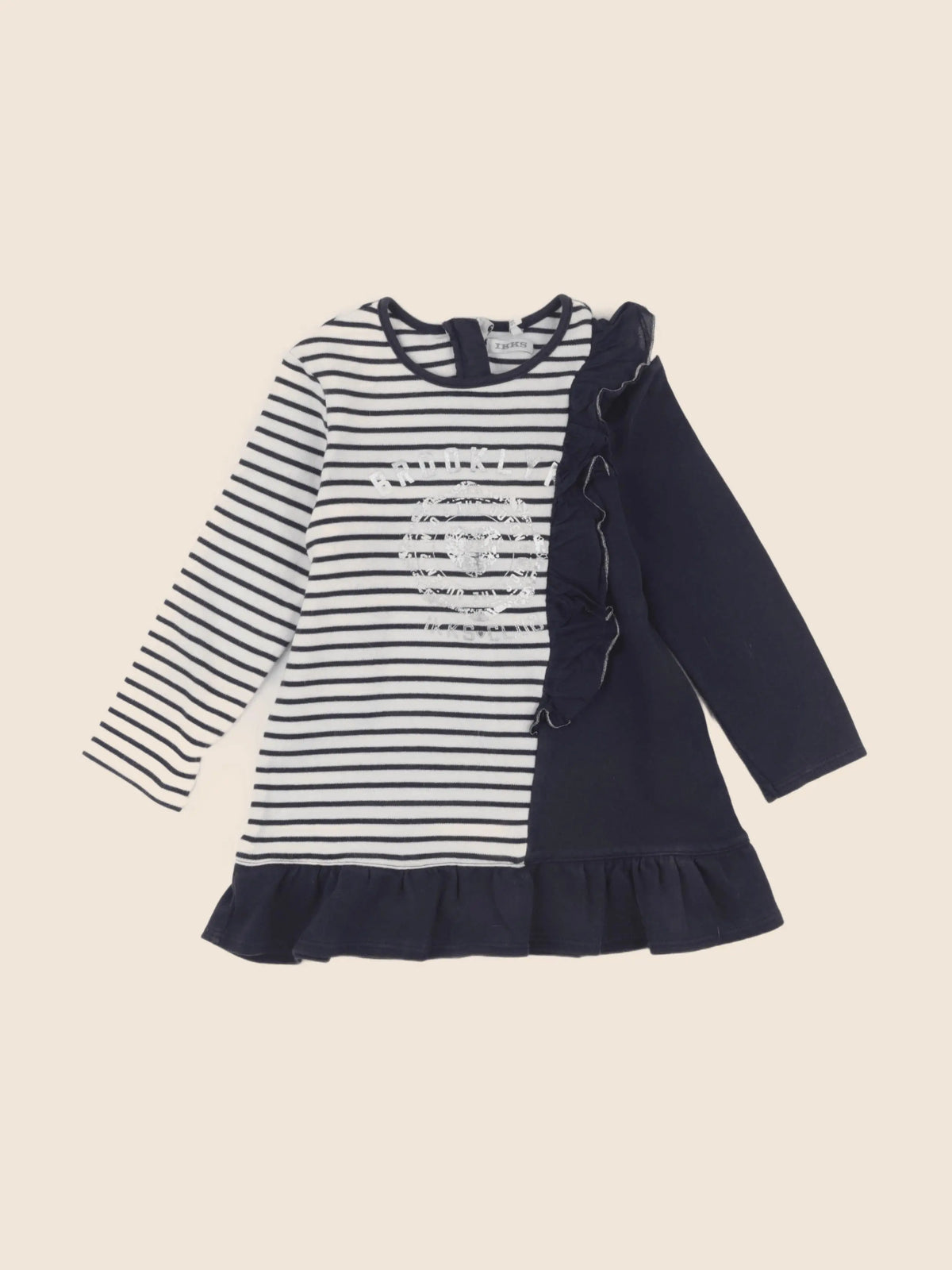 IKKS - robe beige, bleu - 3 ans