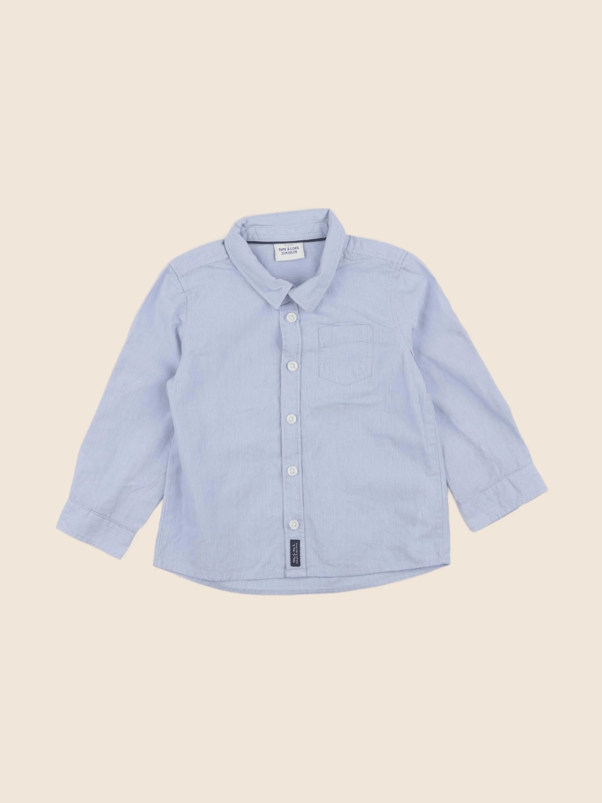 Tape à l'oeil - chemise bleu - 24 mois