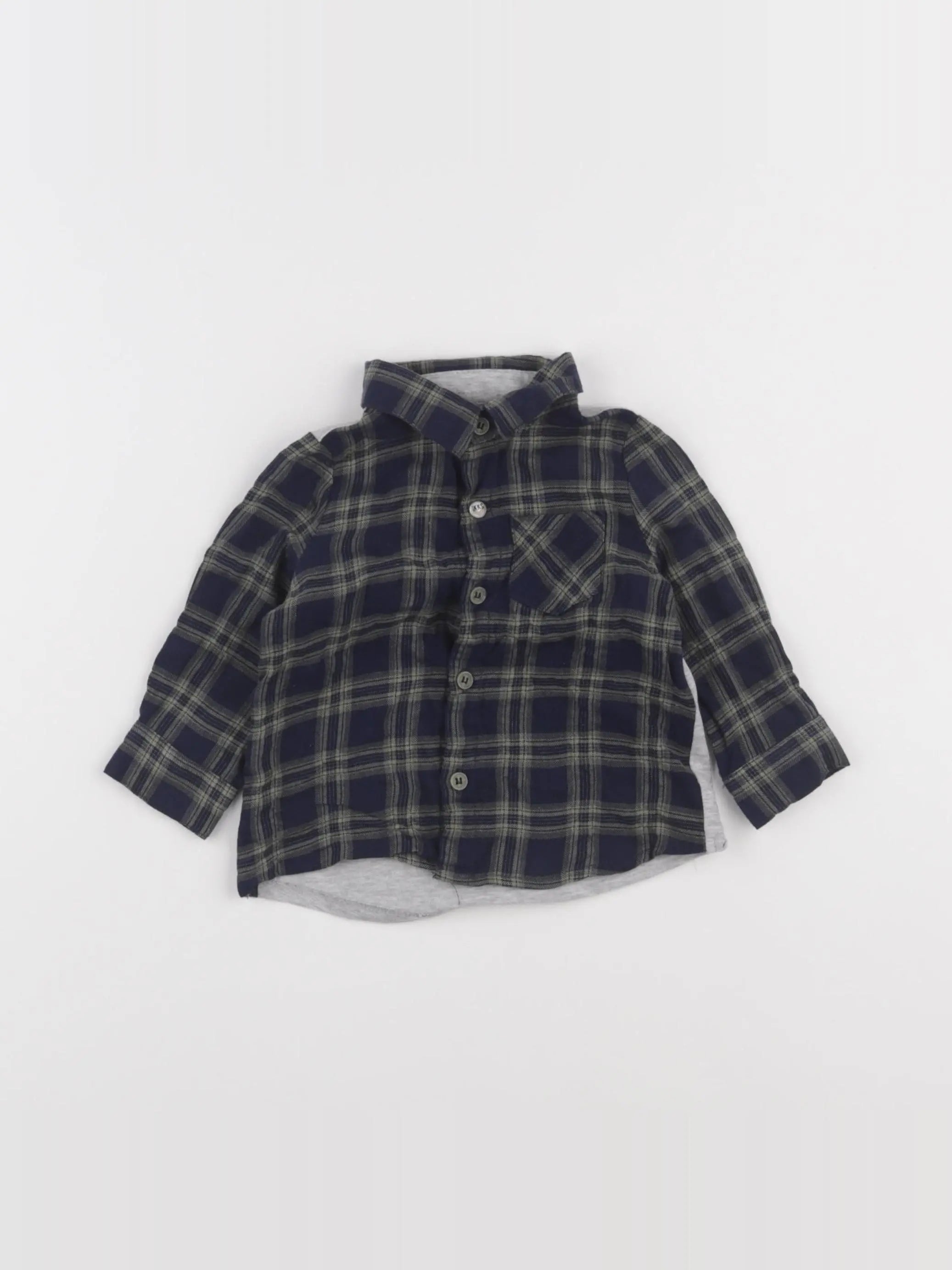 IKKS - chemise vert, bleu - 6 mois