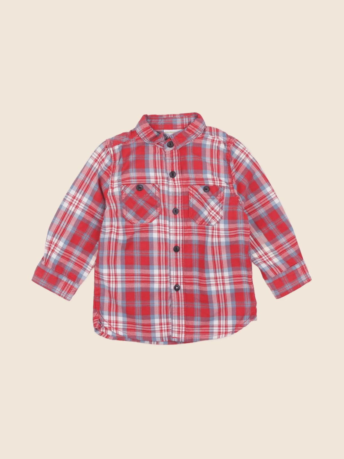 Vertbaudet - chemise rouge - 2 ans