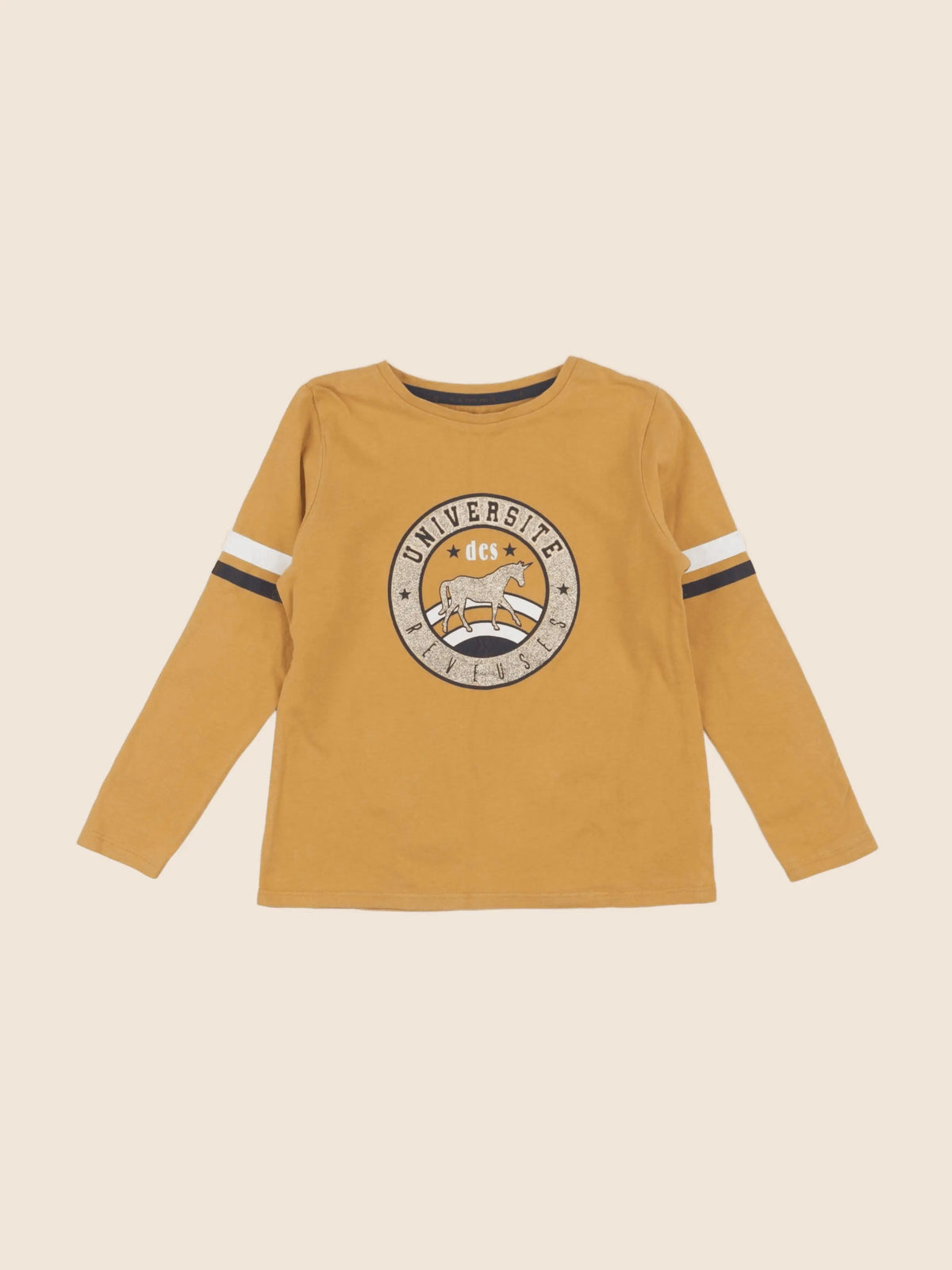 Vertbaudet - tee-shirt jaune, or - 5 ans
