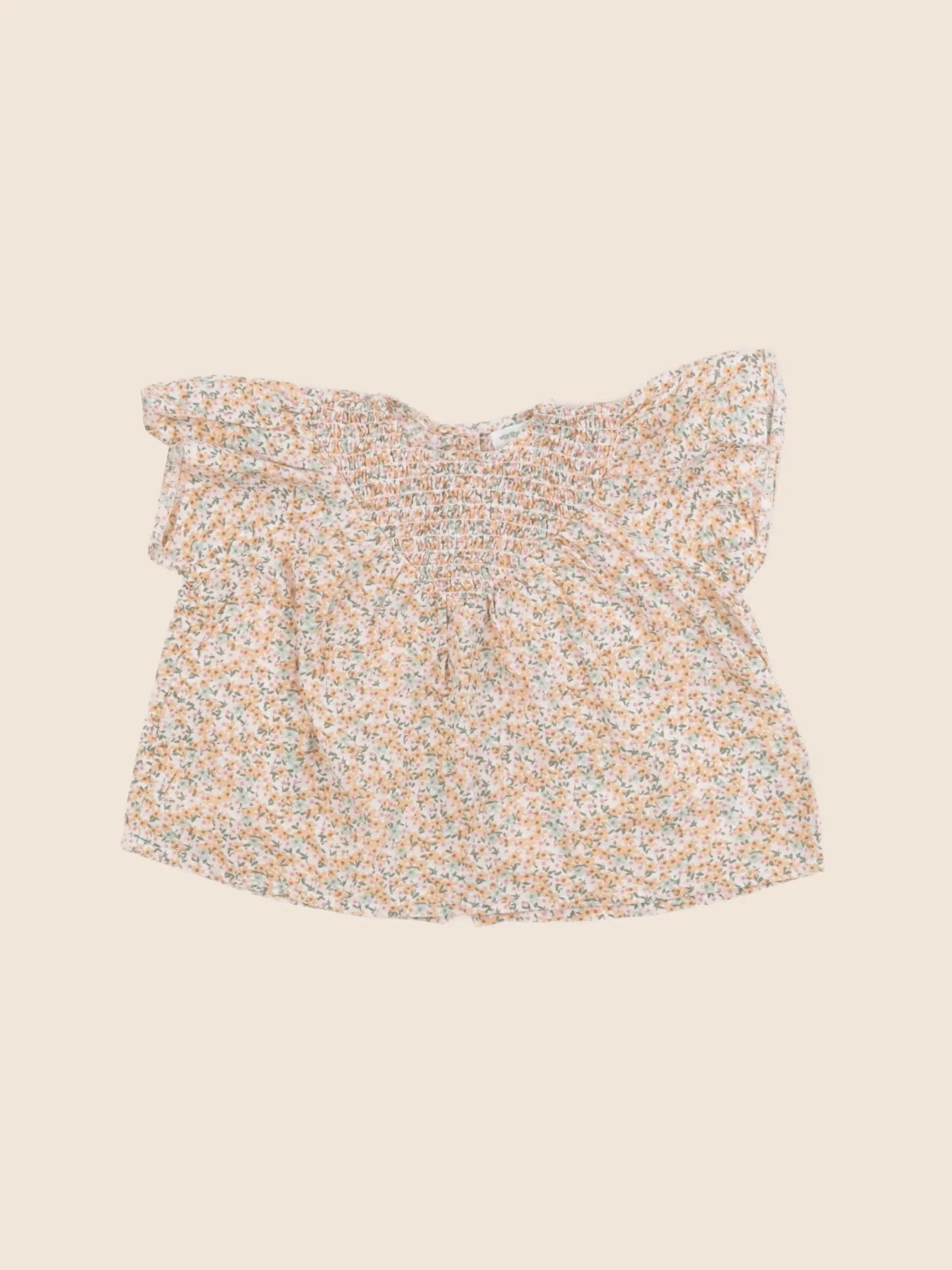 Vertbaudet - blouse rose, orange - 9 mois