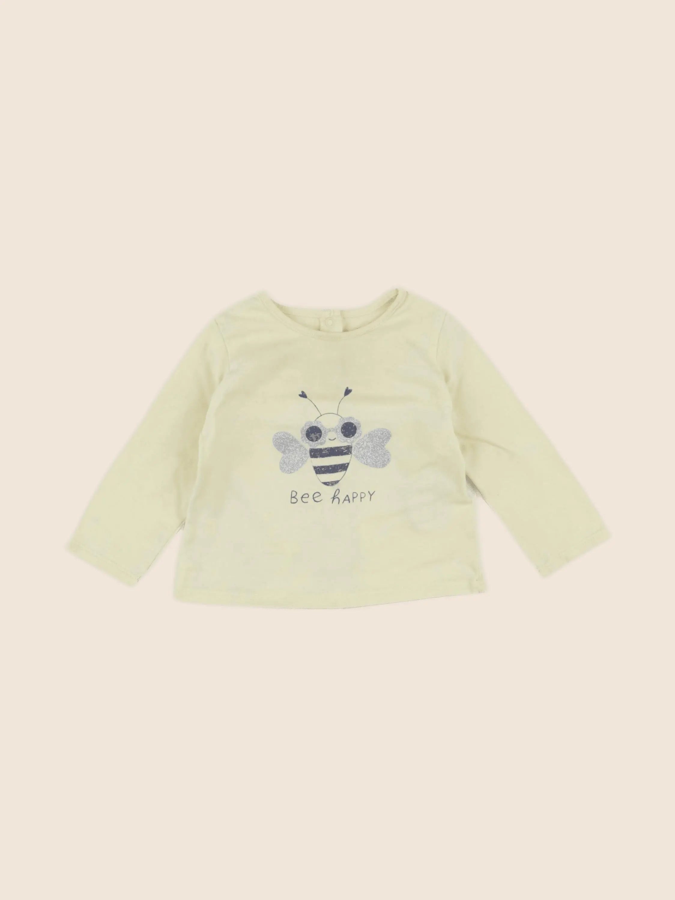 Vertbaudet - tee-shirt jaune - 6 mois