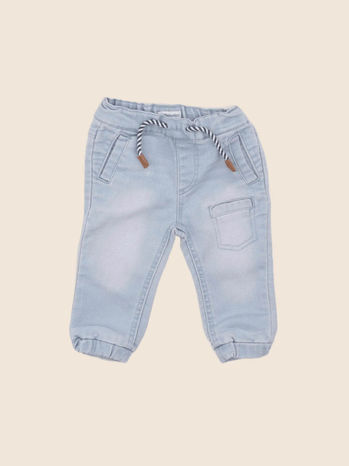 Vertbaudet - pantalon bleu - 9 mois