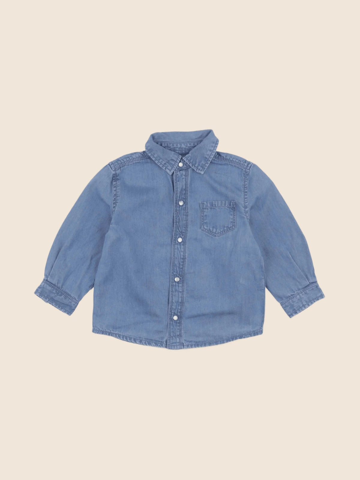 Boutchou - chemise bleu - 12 mois