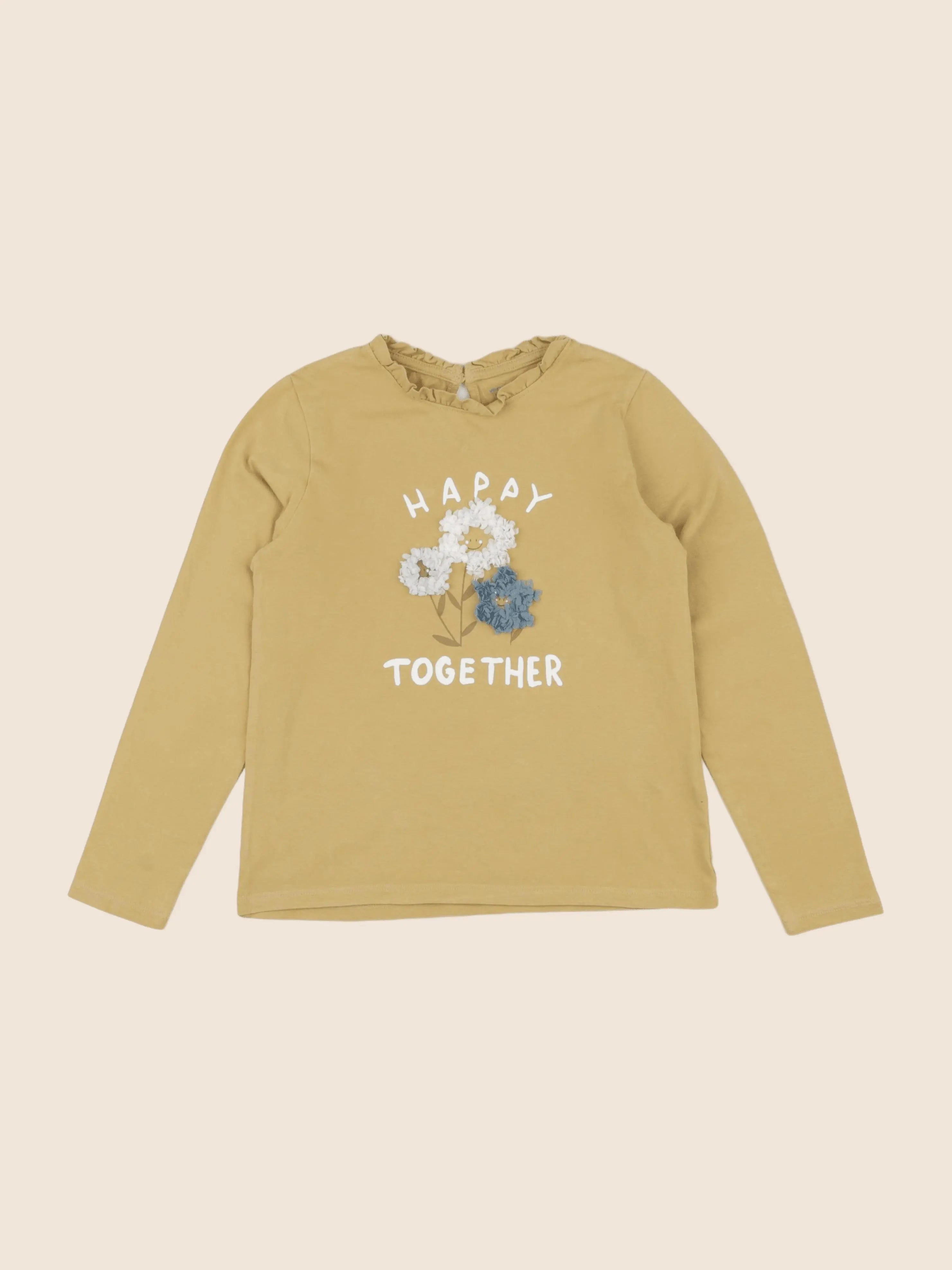 Vertbaudet - tee-shirt jaune - 8 ans