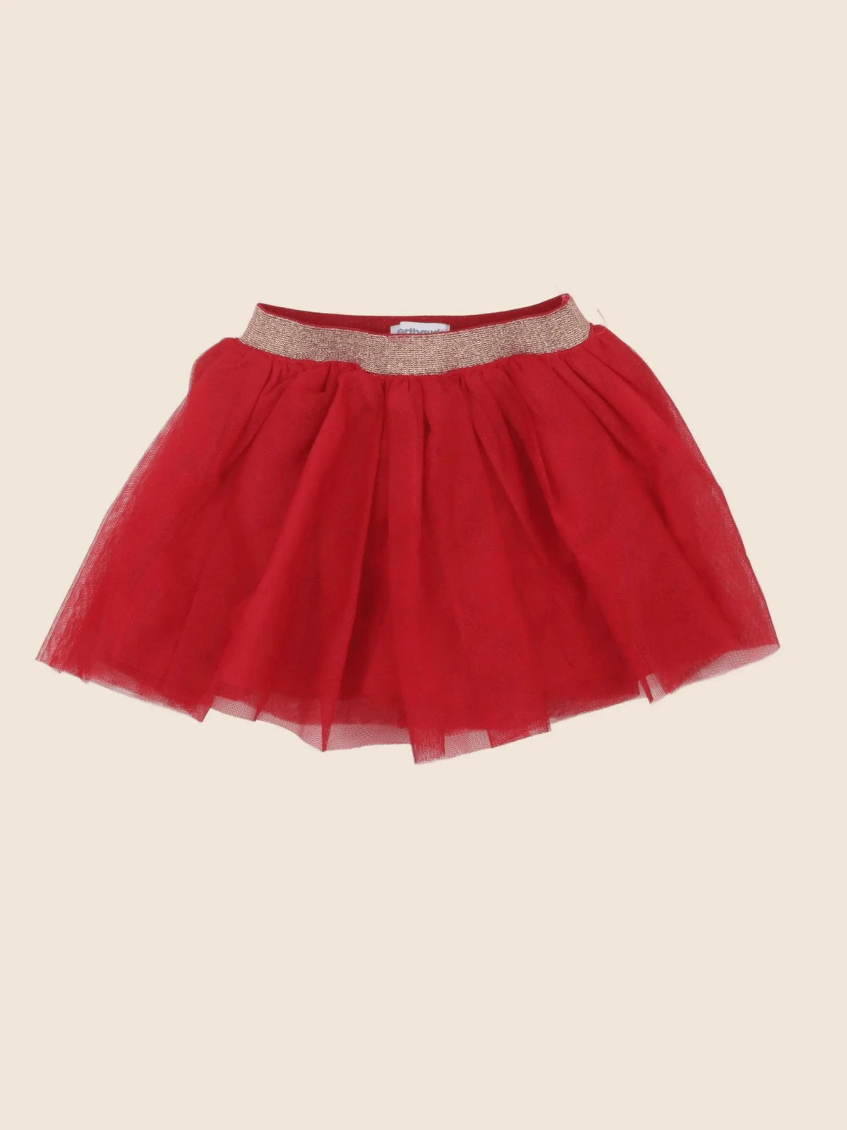 Vertbaudet - jupe rouge - 24 mois