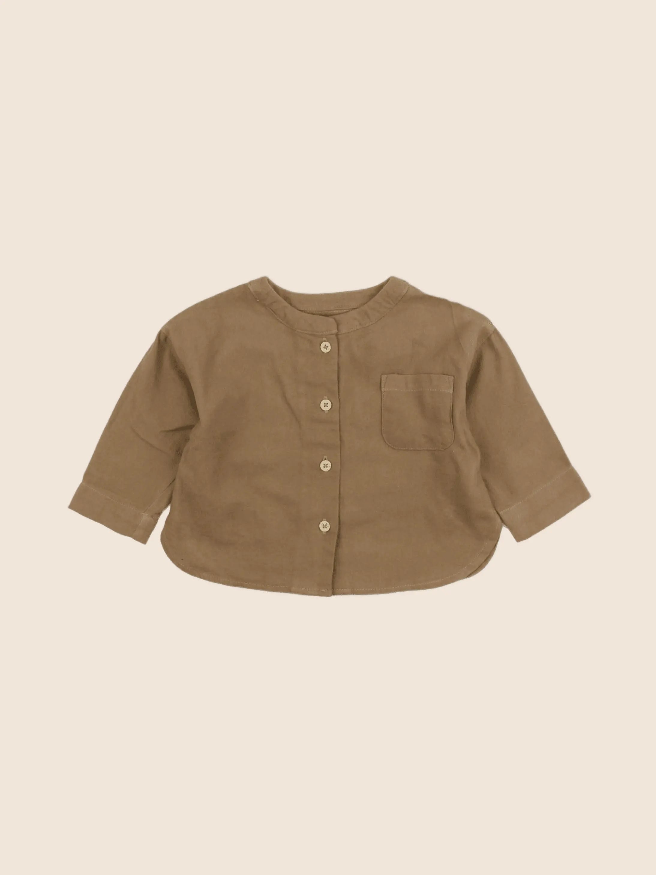 Vertbaudet - chemise marron - 6 mois