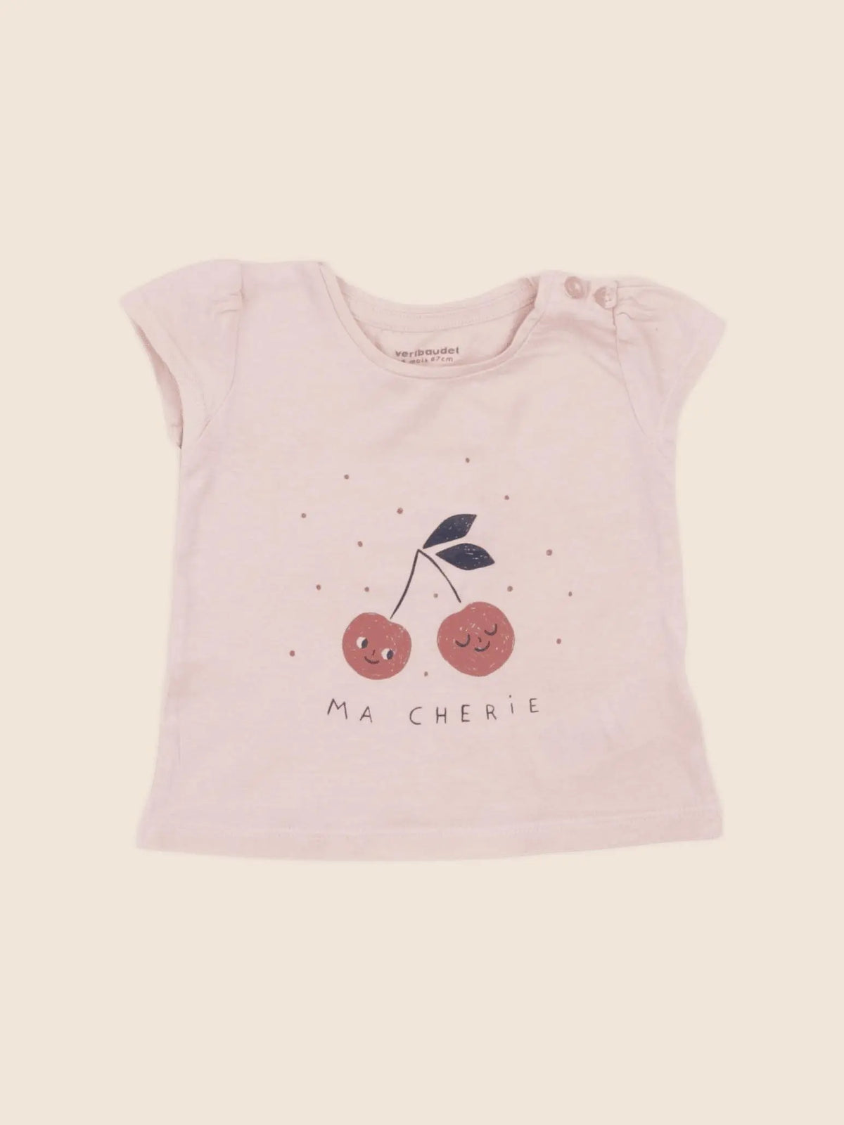 Vertbaudet - tee-shirt rose - 6 mois