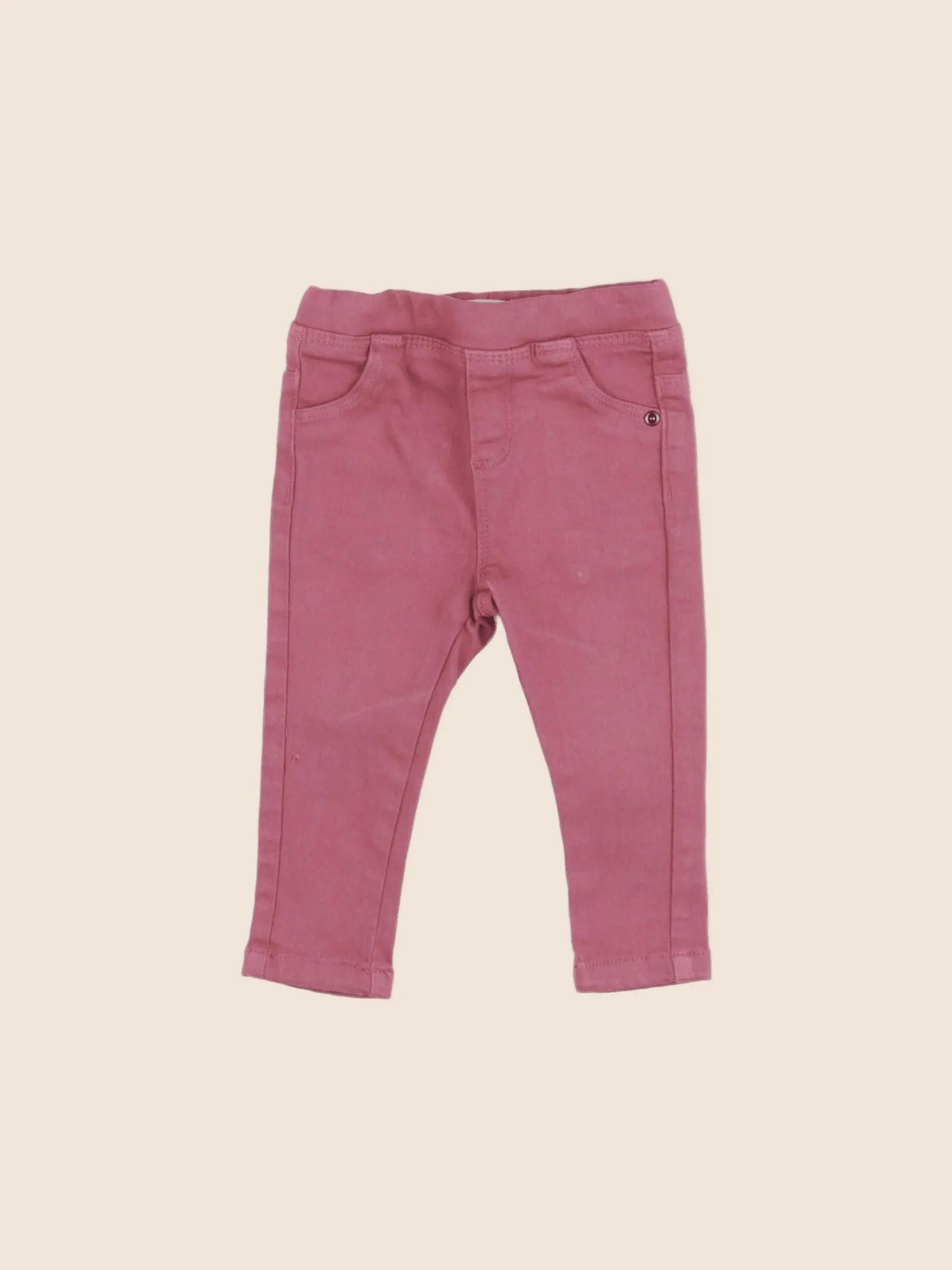 Vertbaudet - jegging rose - 12 mois