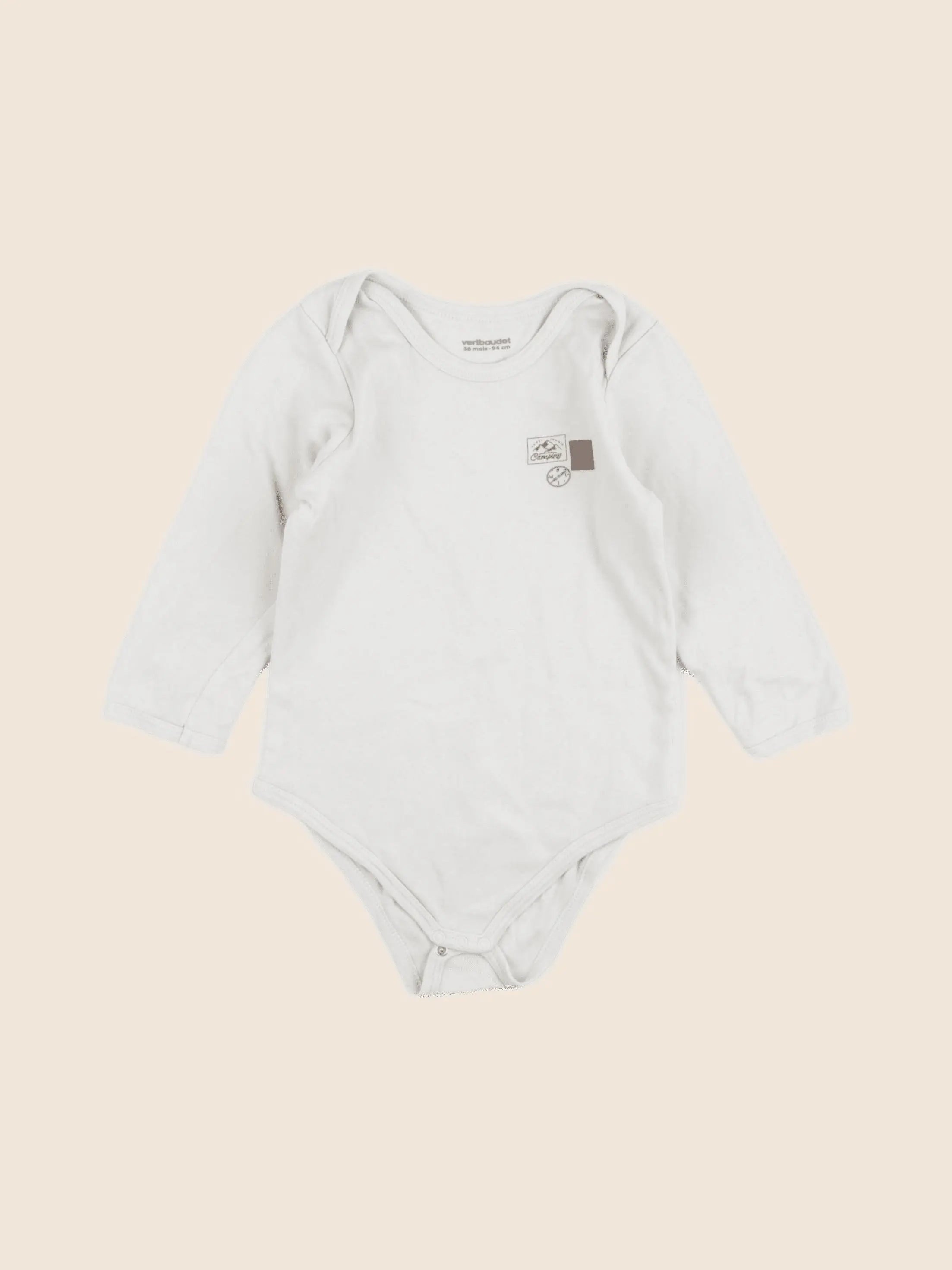 Vertbaudet - body beige - 36 mois