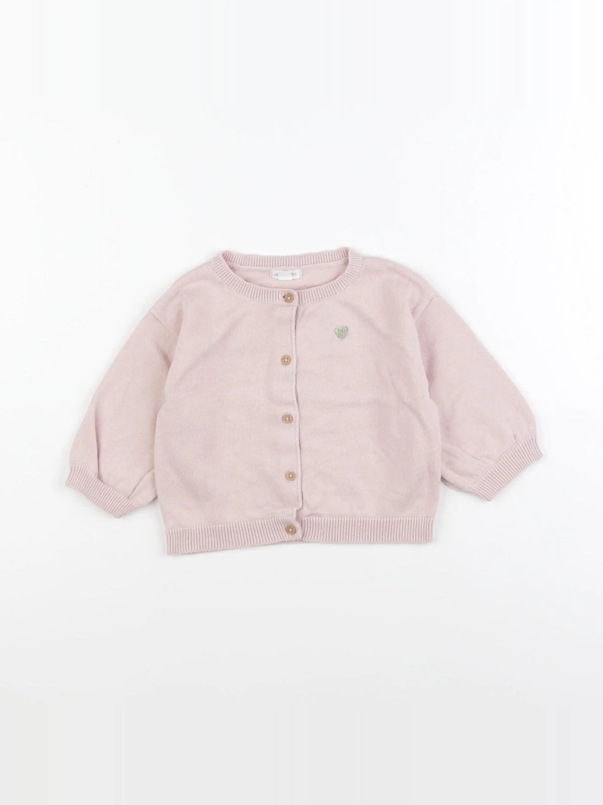 Vertbaudet - gilet rose - 12 mois