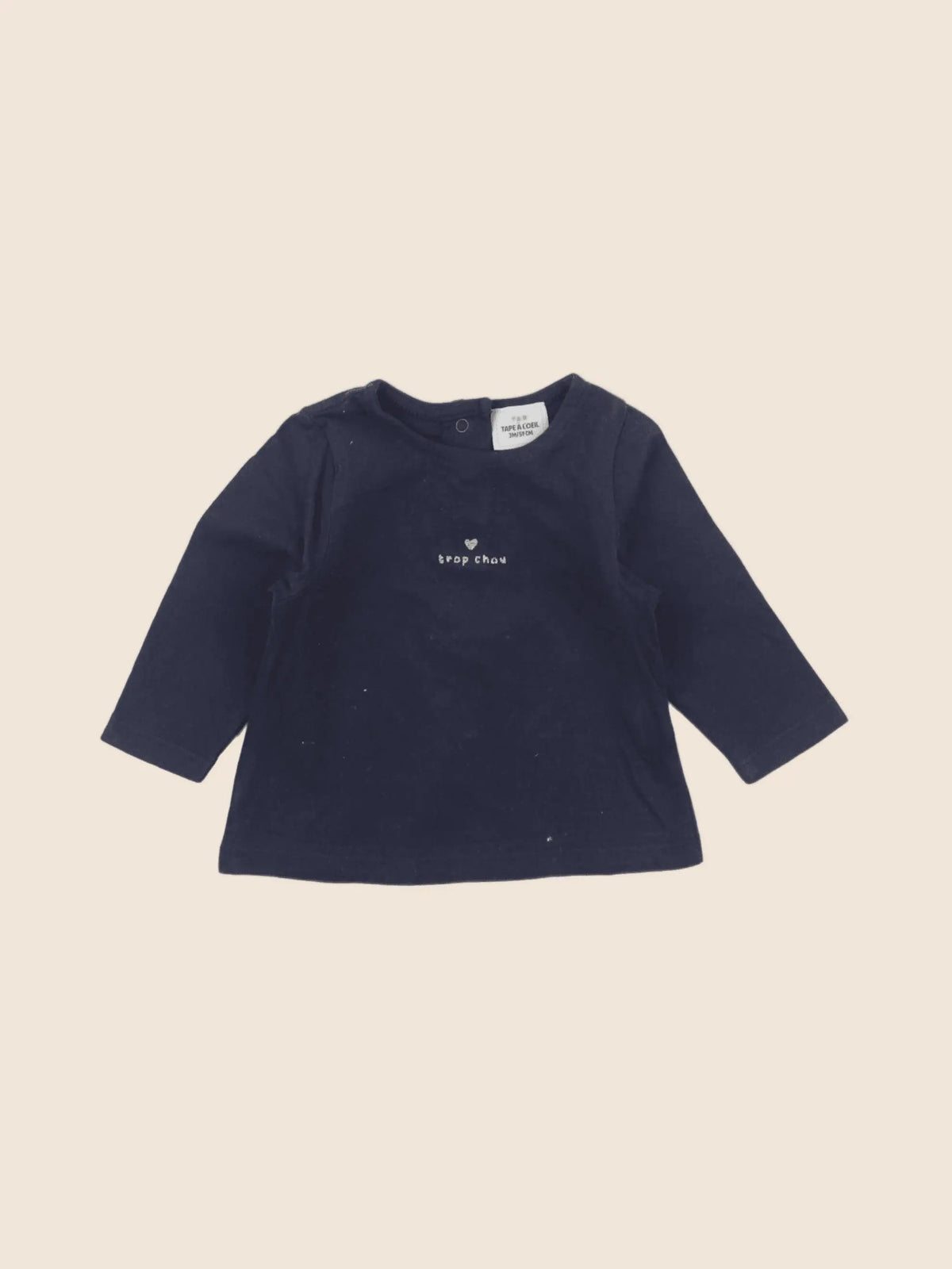 Tape à l'oeil - tee-shirt bleu, or - 3 mois